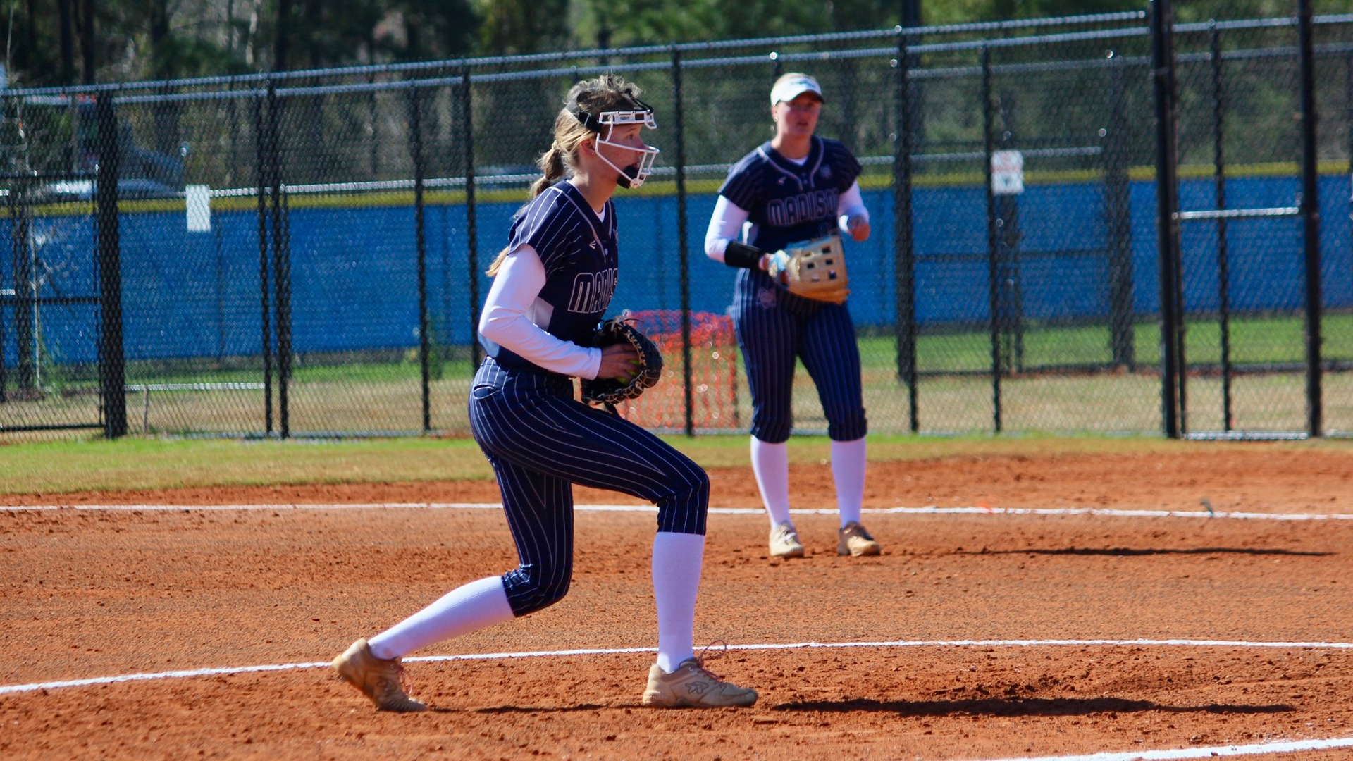 Gretta Lewis prepares to throw a pitch
