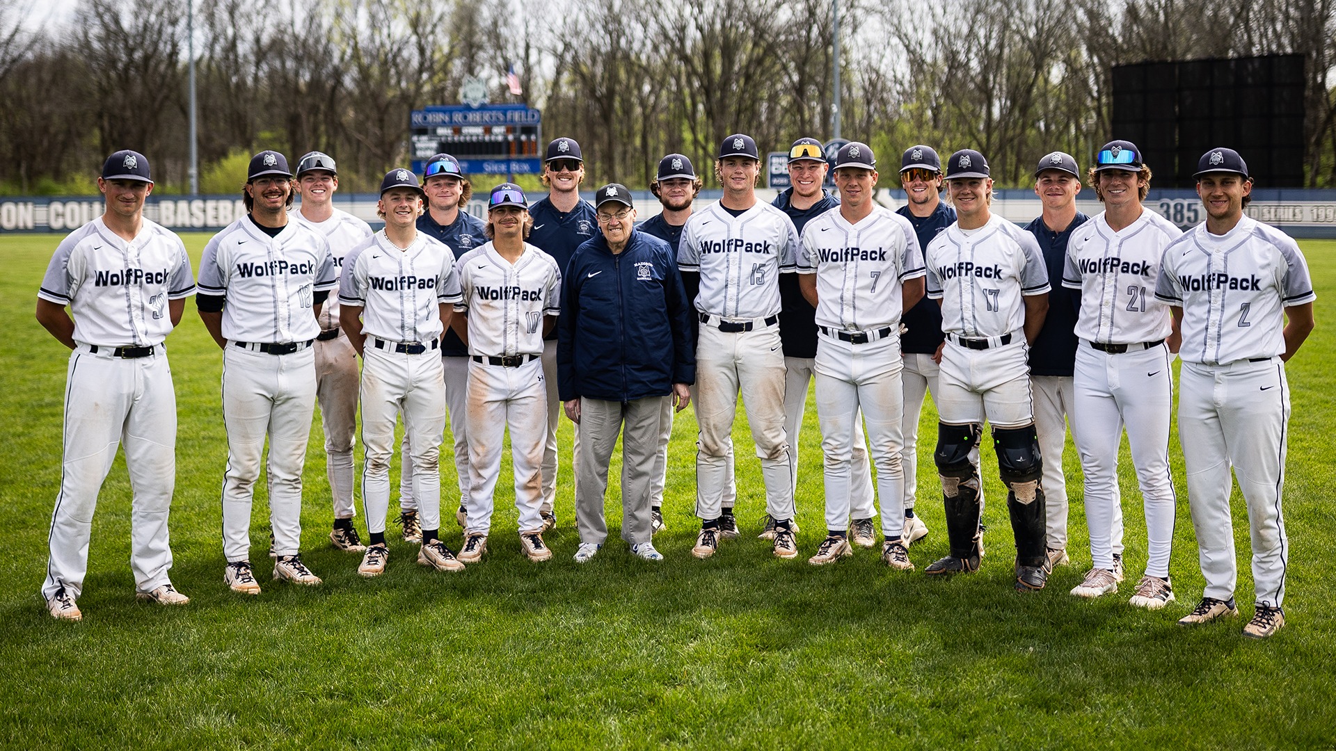 The 2026 Sophomore Class for baseball poses with Gary Big Dog Breneman