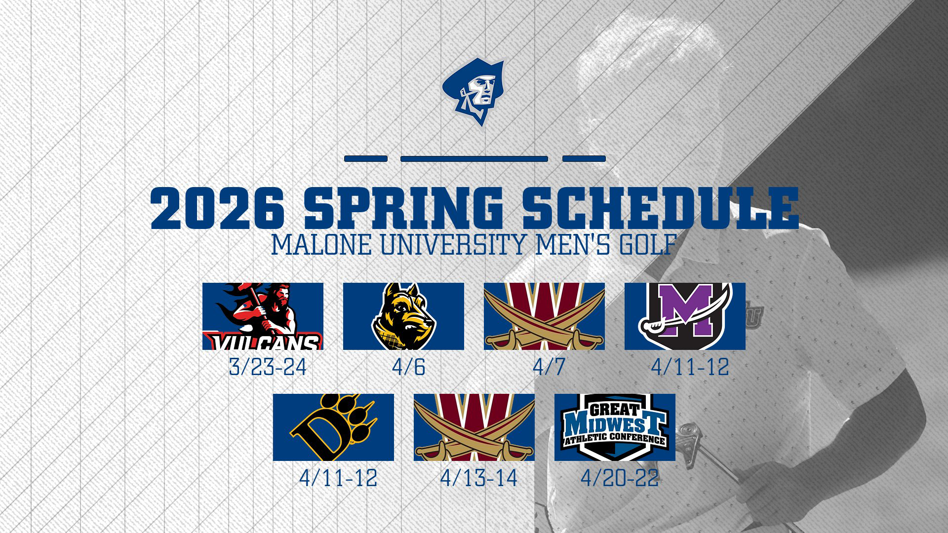 MGOLF Spring 26 Schedule 1-22-26