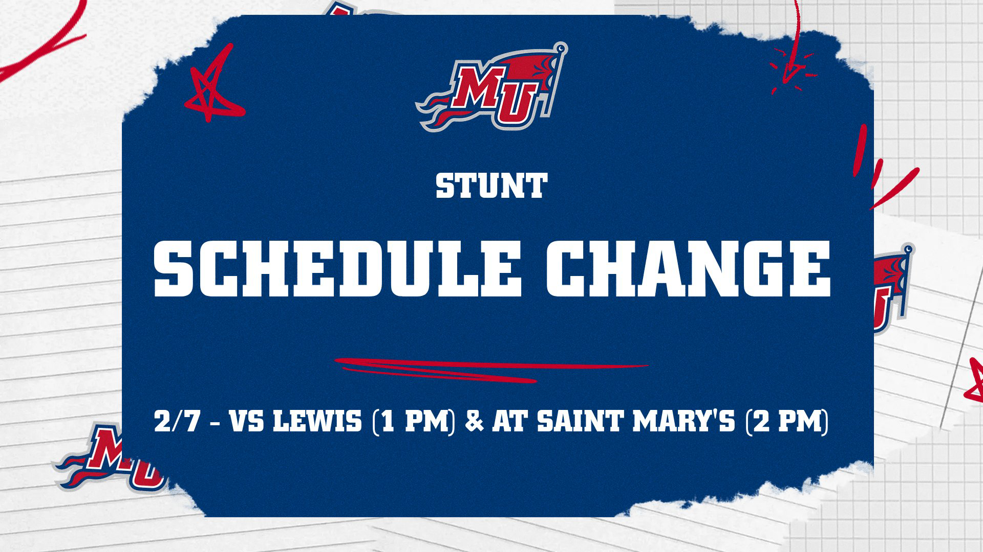 STUNT Schedule Change 1-8-26