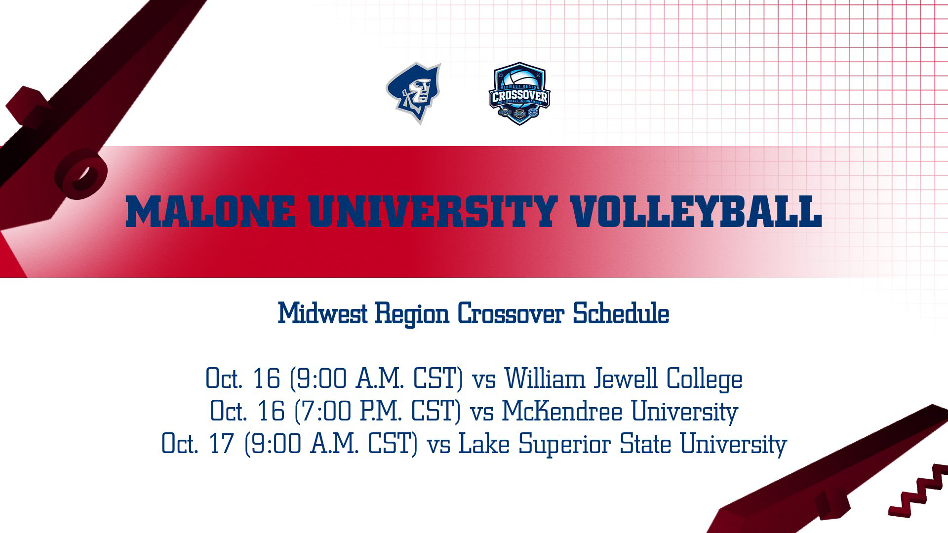 Midwest Region Crossover Schedule 2026