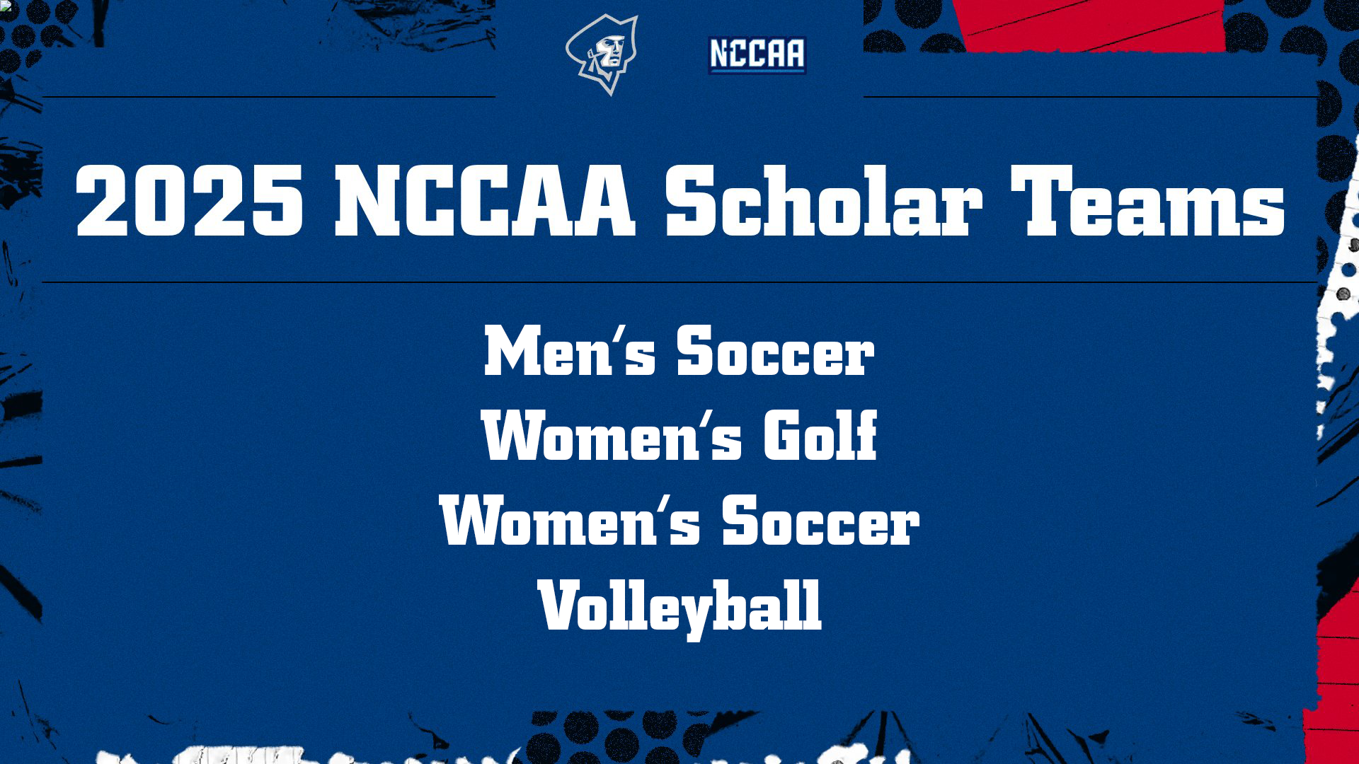 NCCAA Scholar Teams 2025 2-18-26