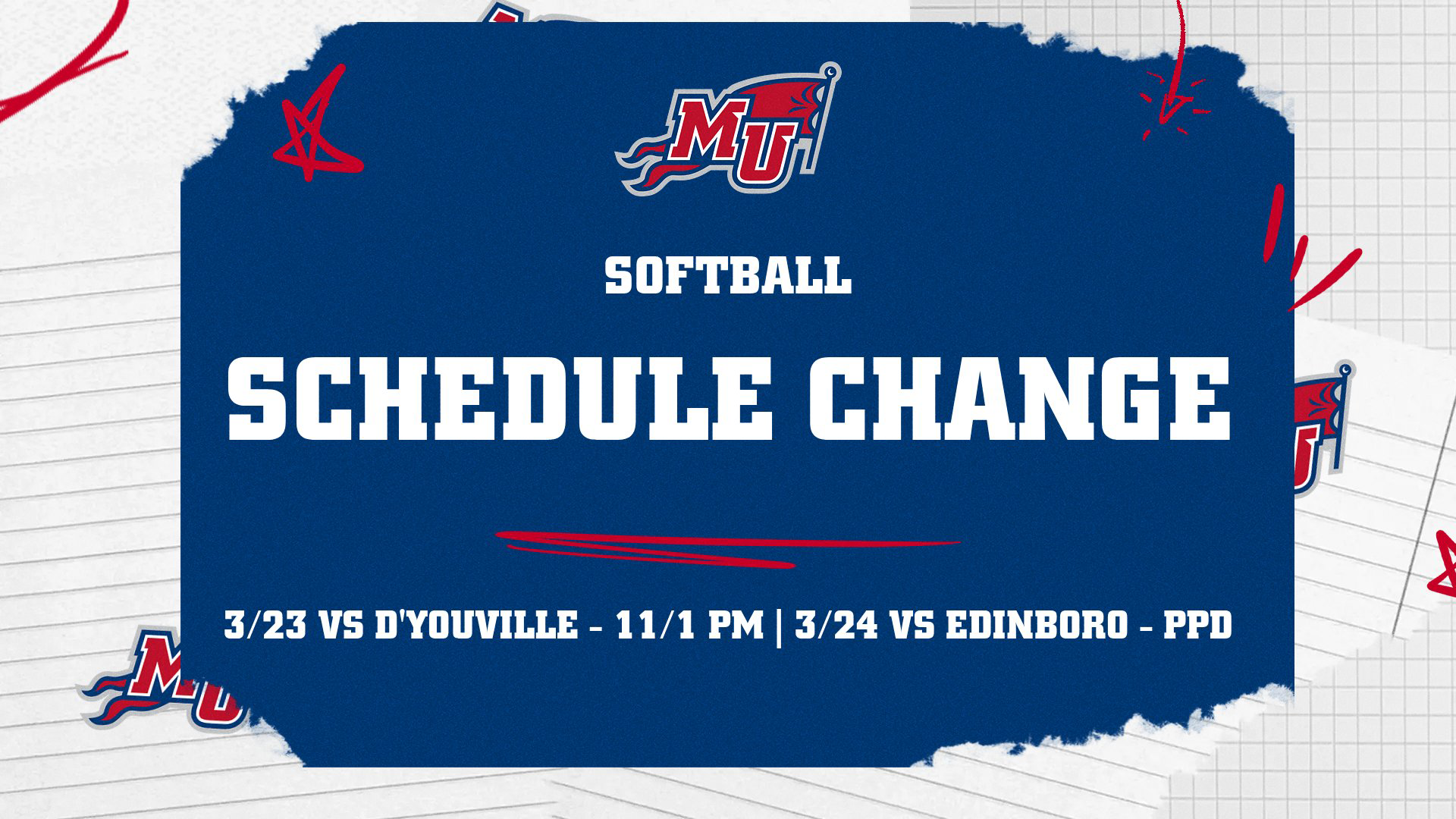 SB Schedule Change 3-20-26