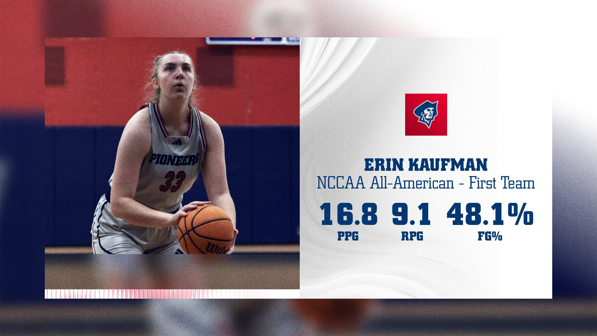 Erin Kaufman NCCAA All-American 3-25-26