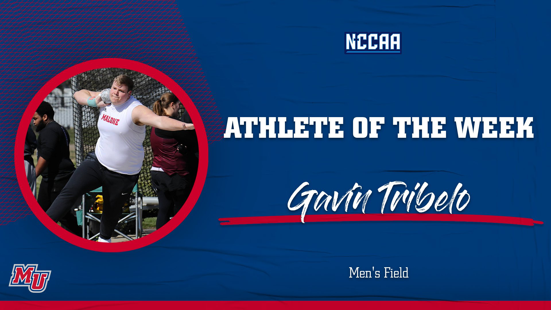 Gavin Tribelo NCCAA AOTW 4-27-26