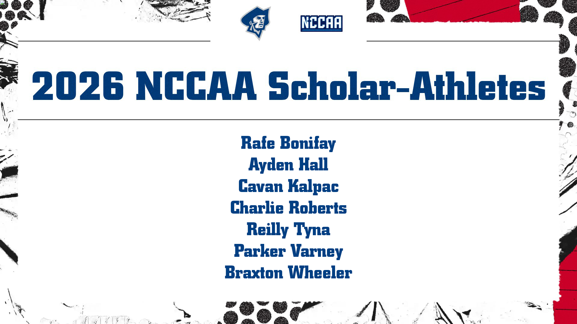 NCCAA Scholar-Athletes - Baseball 5-12-26