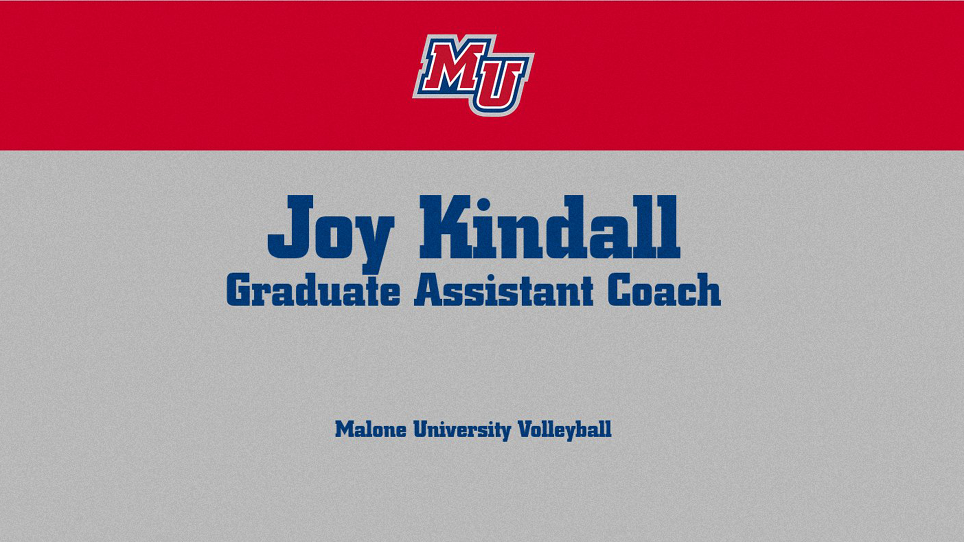 Joy Kindall - Grad Assistant 8-4-26