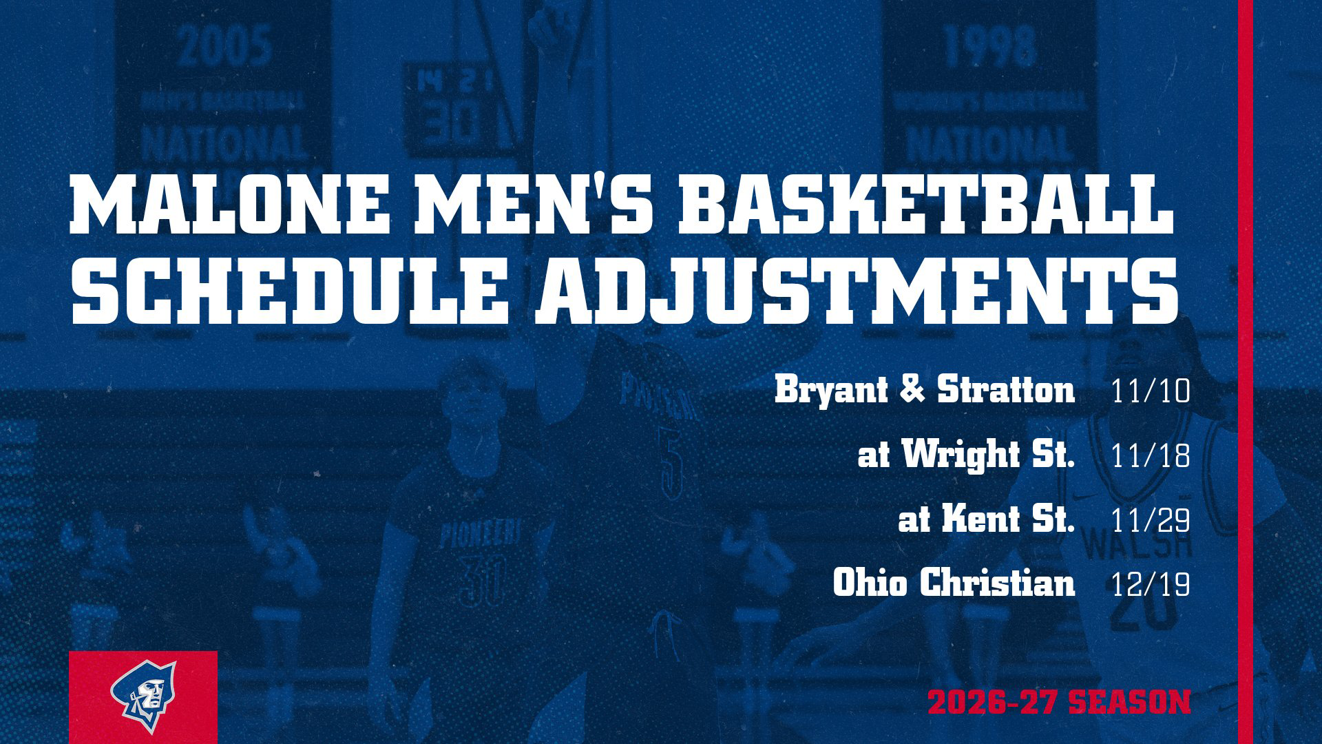 MBB Schedule Adjustments 9-30-26
