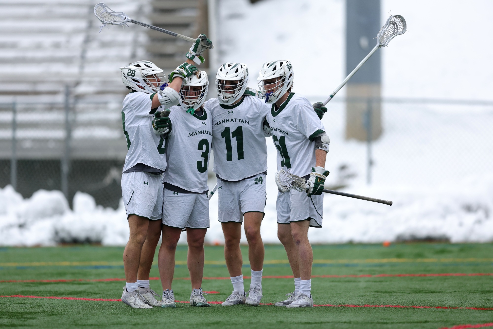 Lacrosse Falls to Bryant at Home Manhattan College Athletics