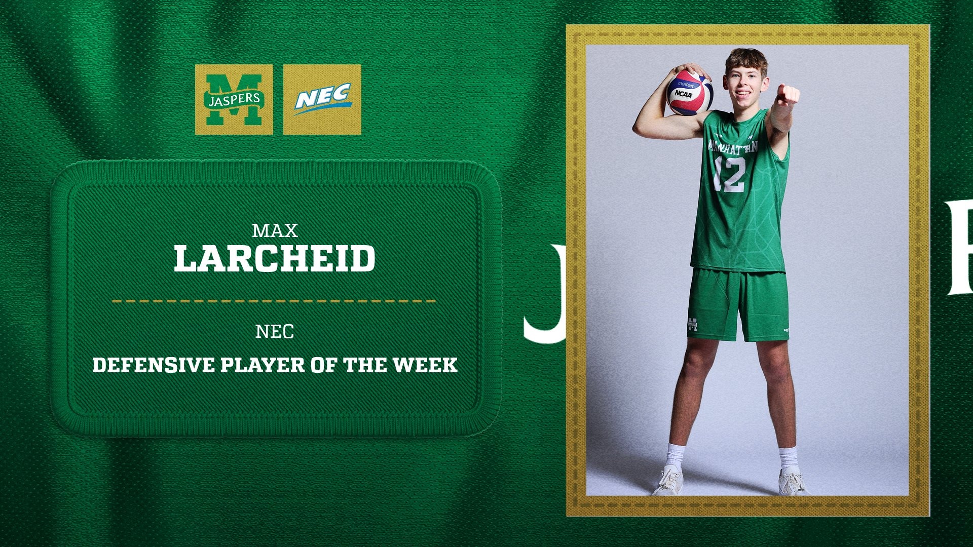 3/11 - MVB NEC Defensive POW - Max Larcheid