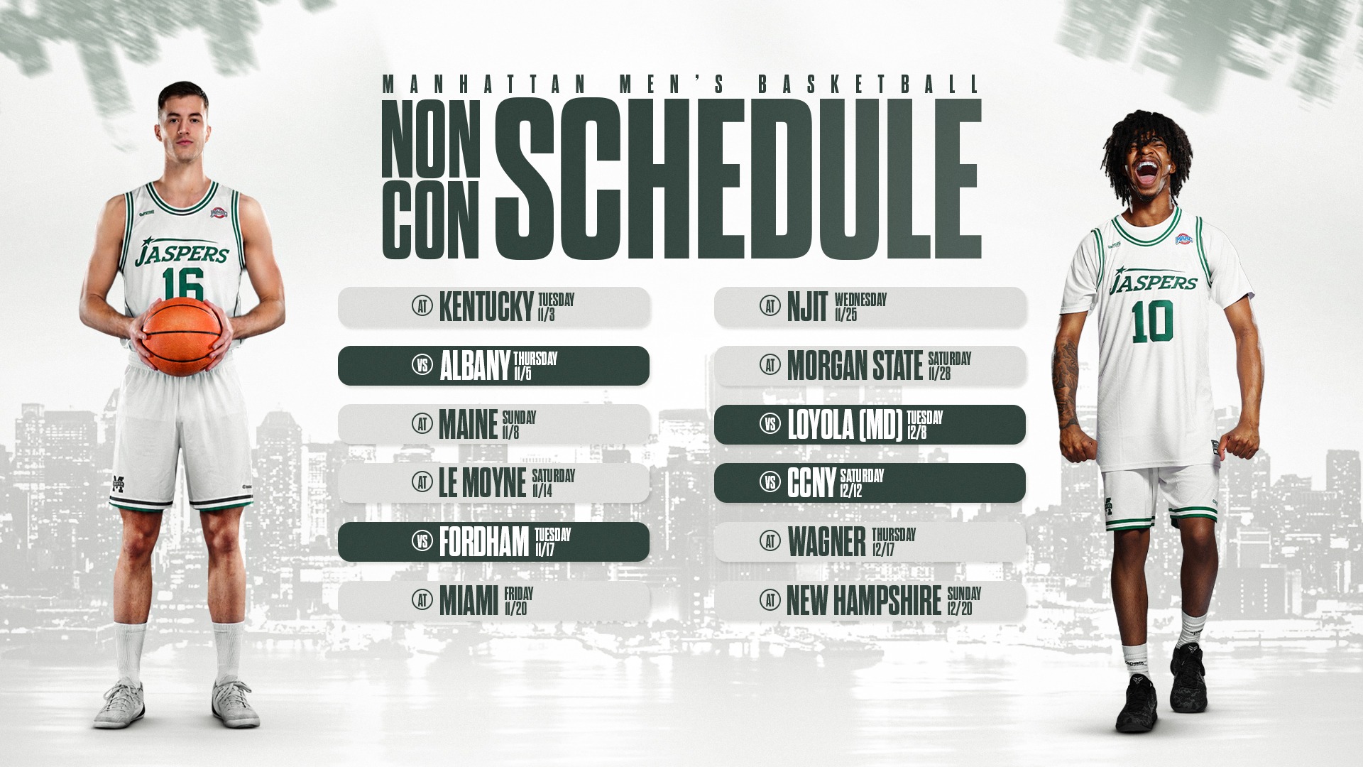 8/6 - MBB Non-Conference Schedule Release