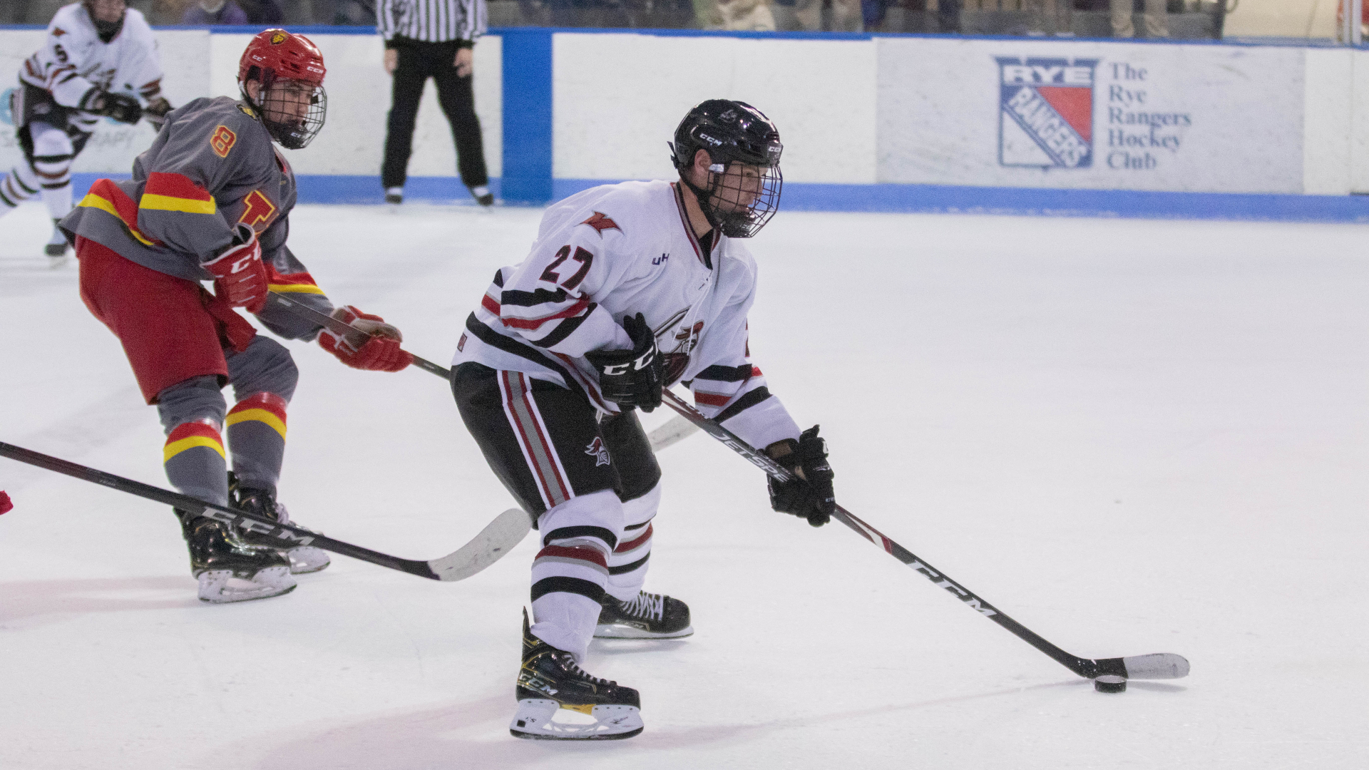 Manhattanville Men's Hockey Wins Wild One Against Lake Forest Manhattanville College Athletics