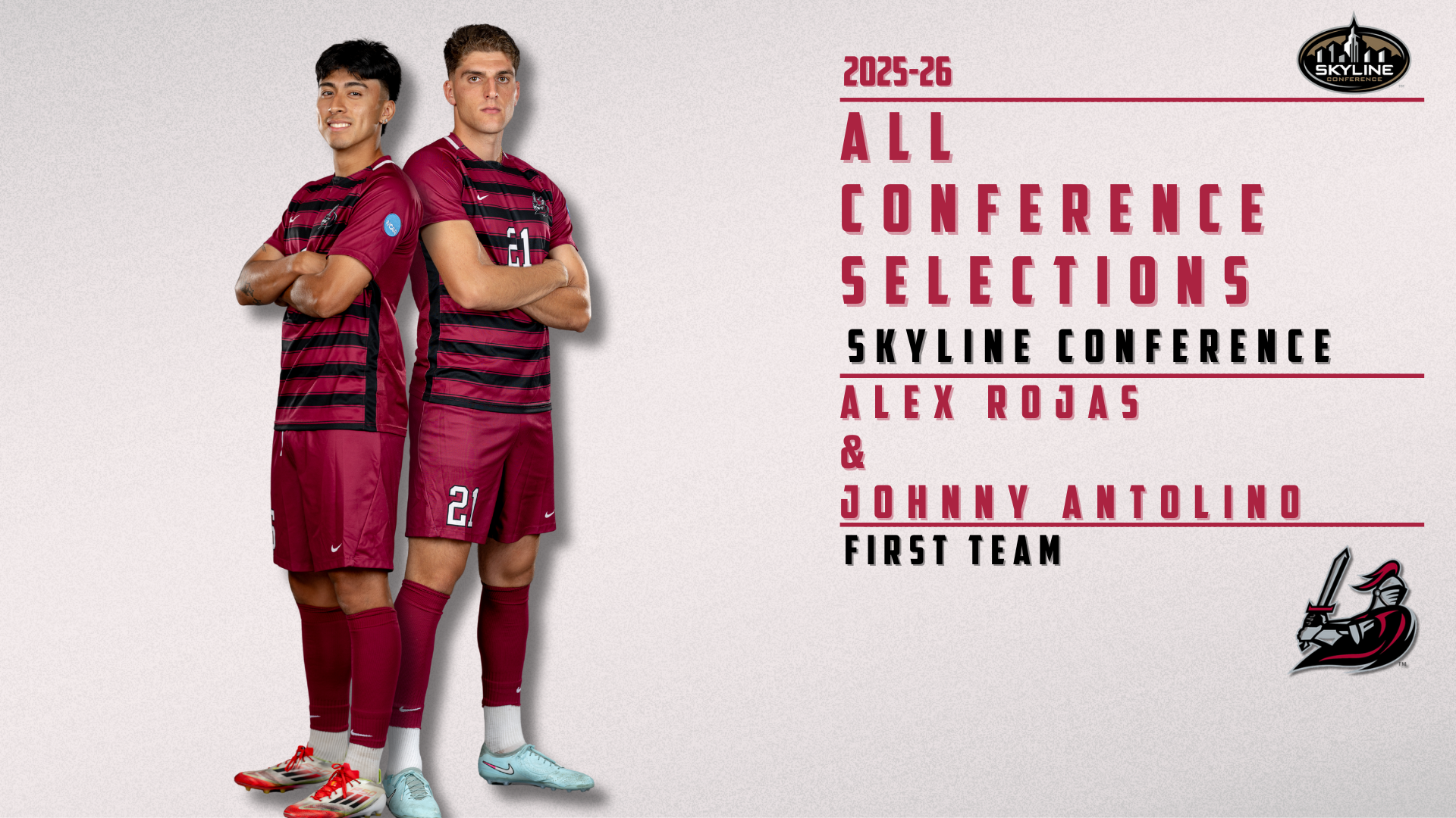 Johnny Antolino and Alex Rojas Named to First Team 