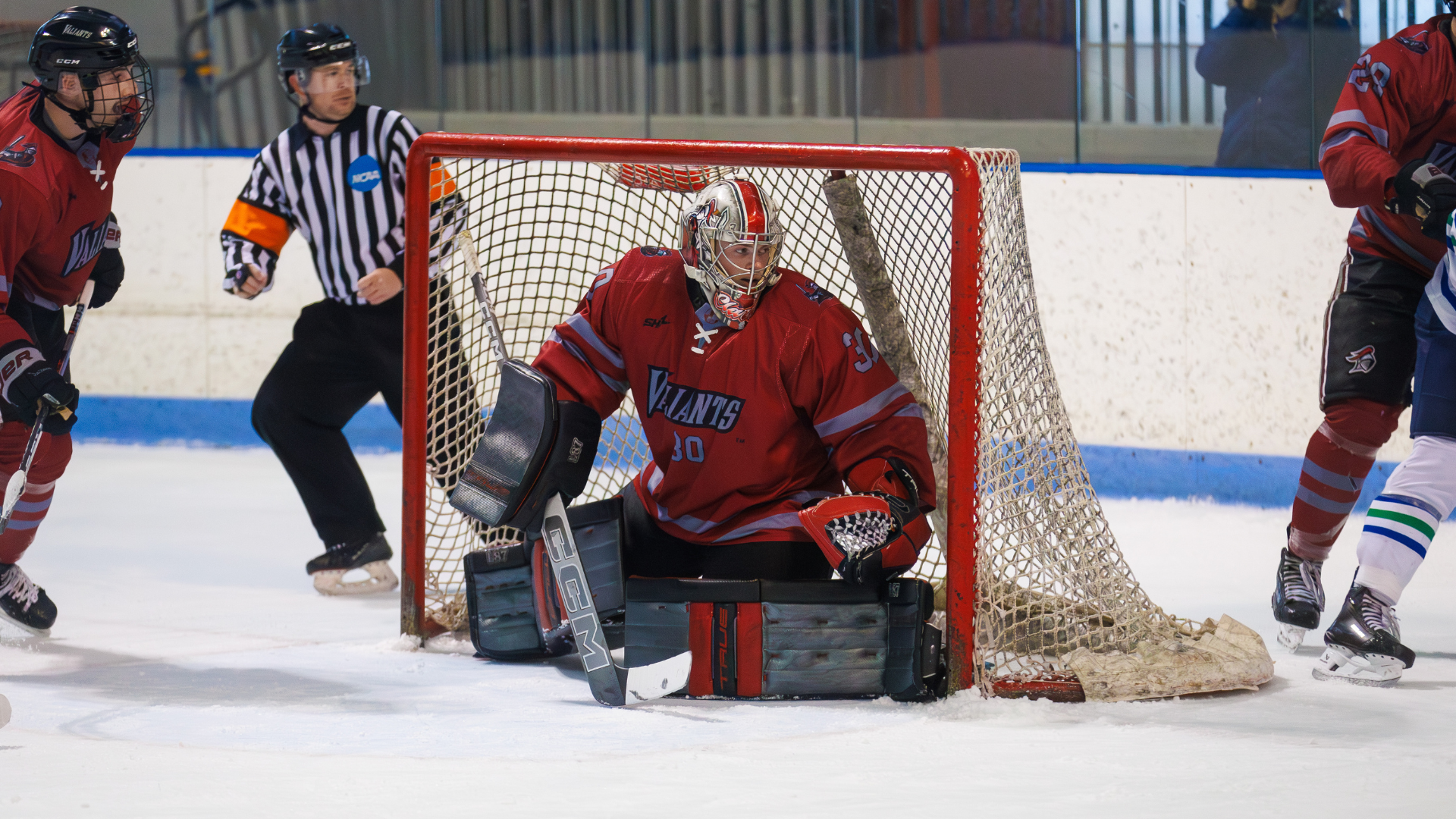 Tripp Clarke in Goal During Game vs. Salve Regina
