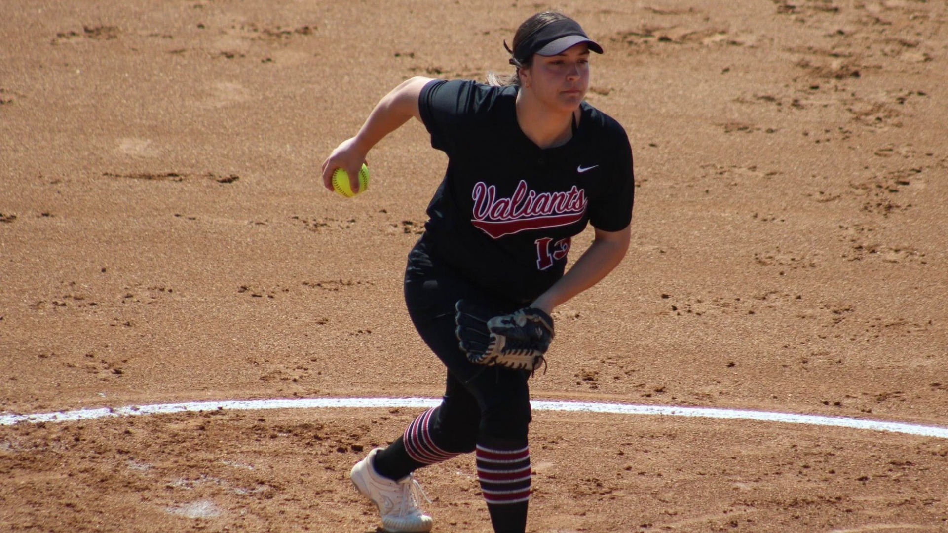 Jori Wilkendorf winds up to deliver a pitch against Salisbury