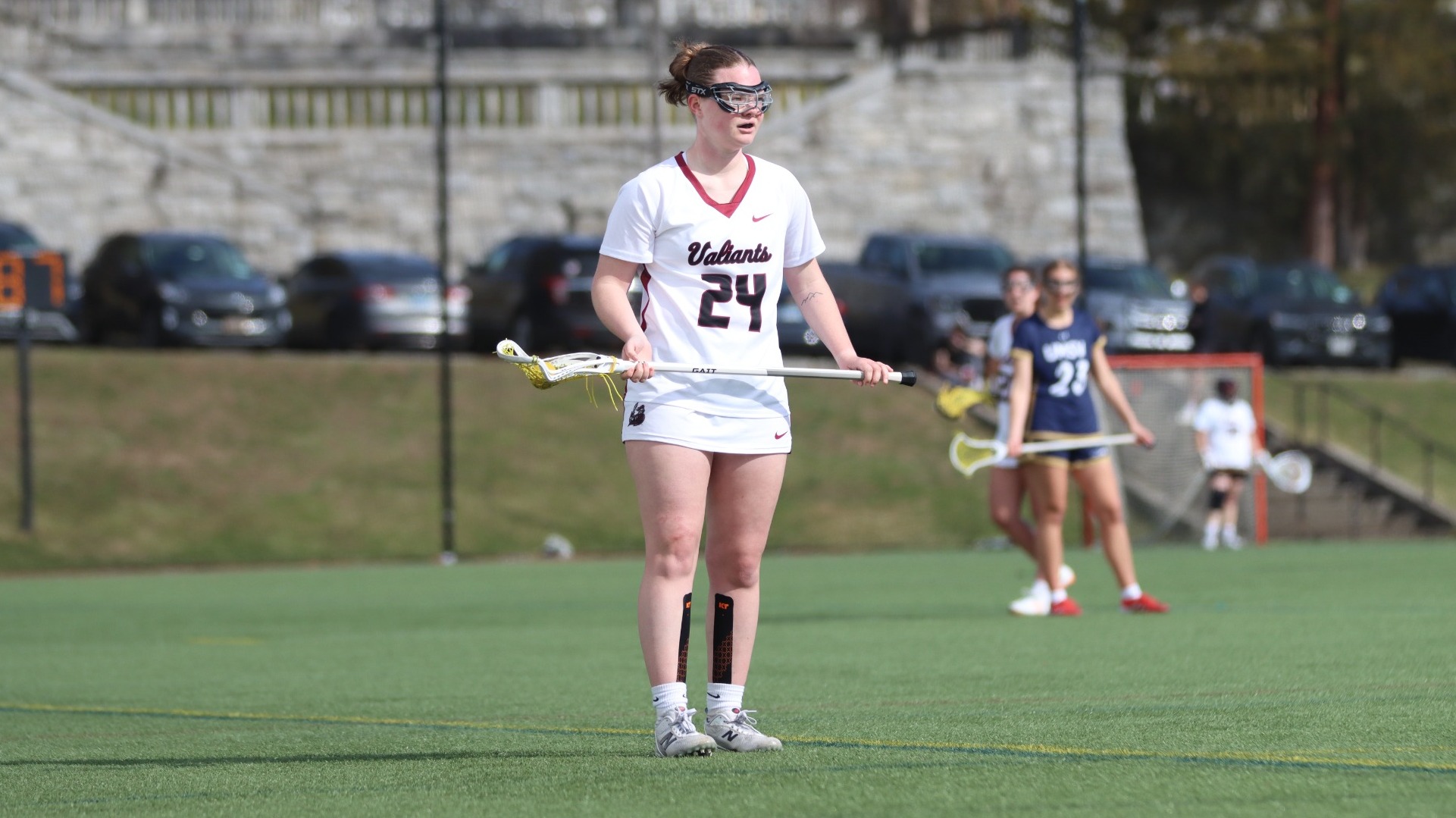 Bethany Rudolph on the field against Mount Saint Vincent
