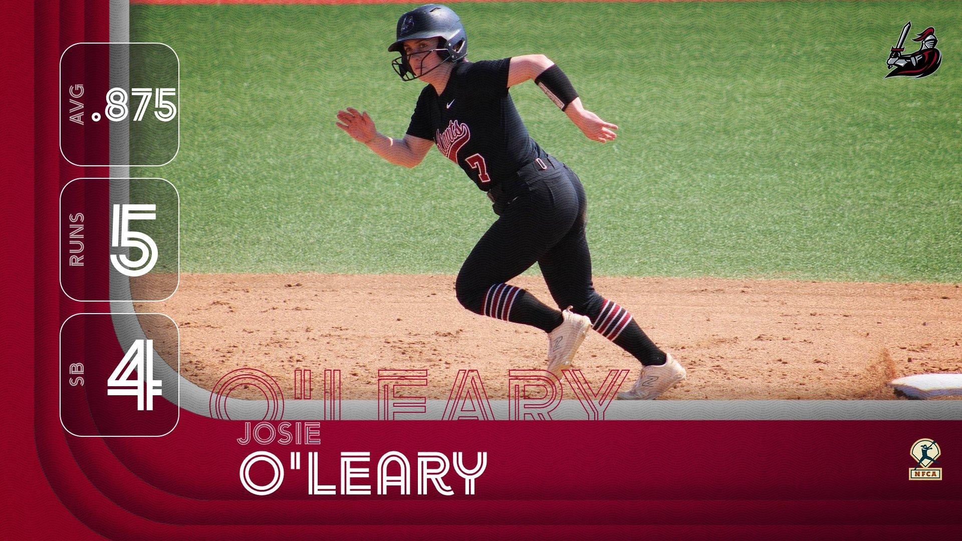 Josie O'Leary graphic for NFCA Weekly Top Performer