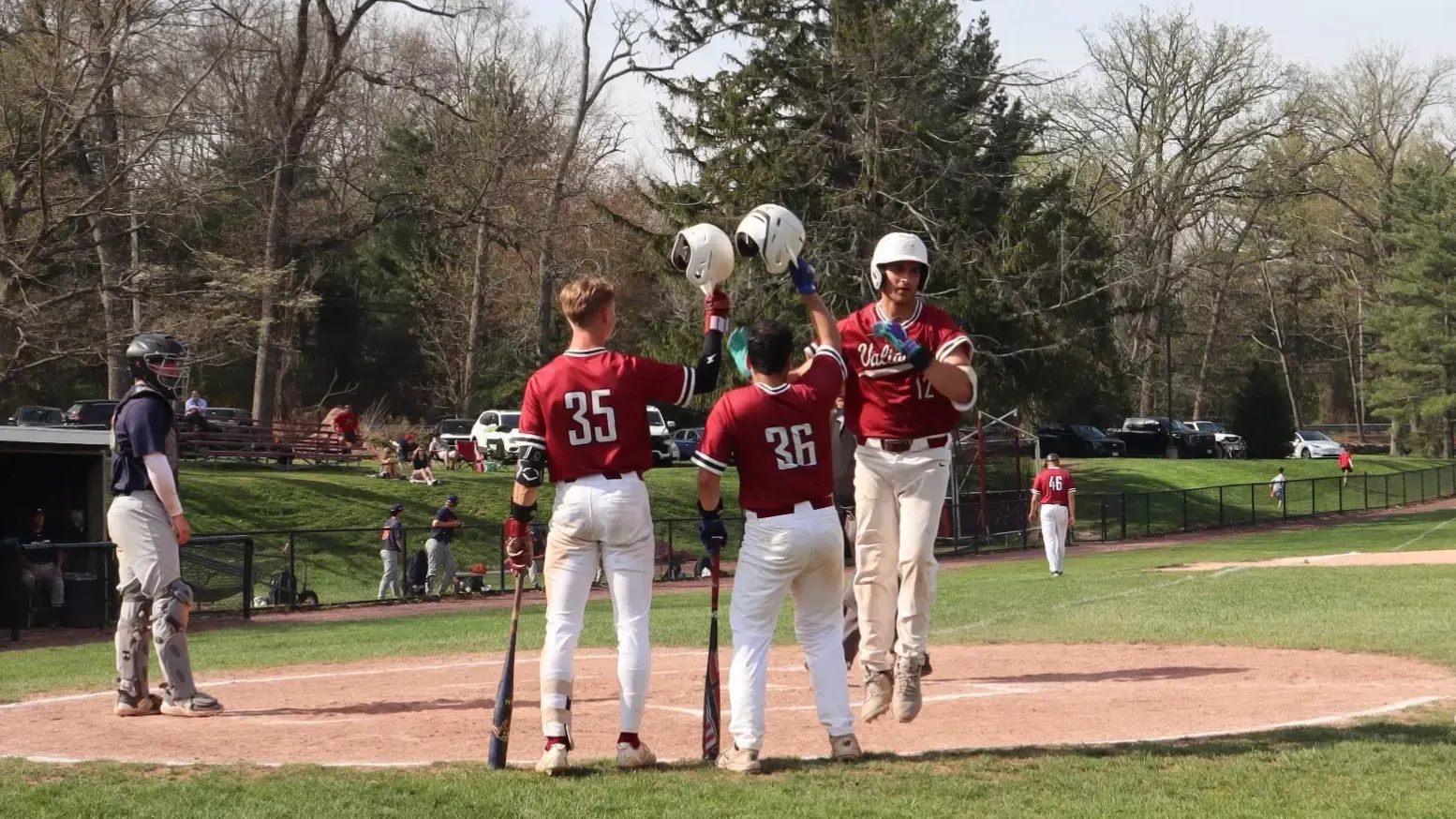 clara celebrating home run
