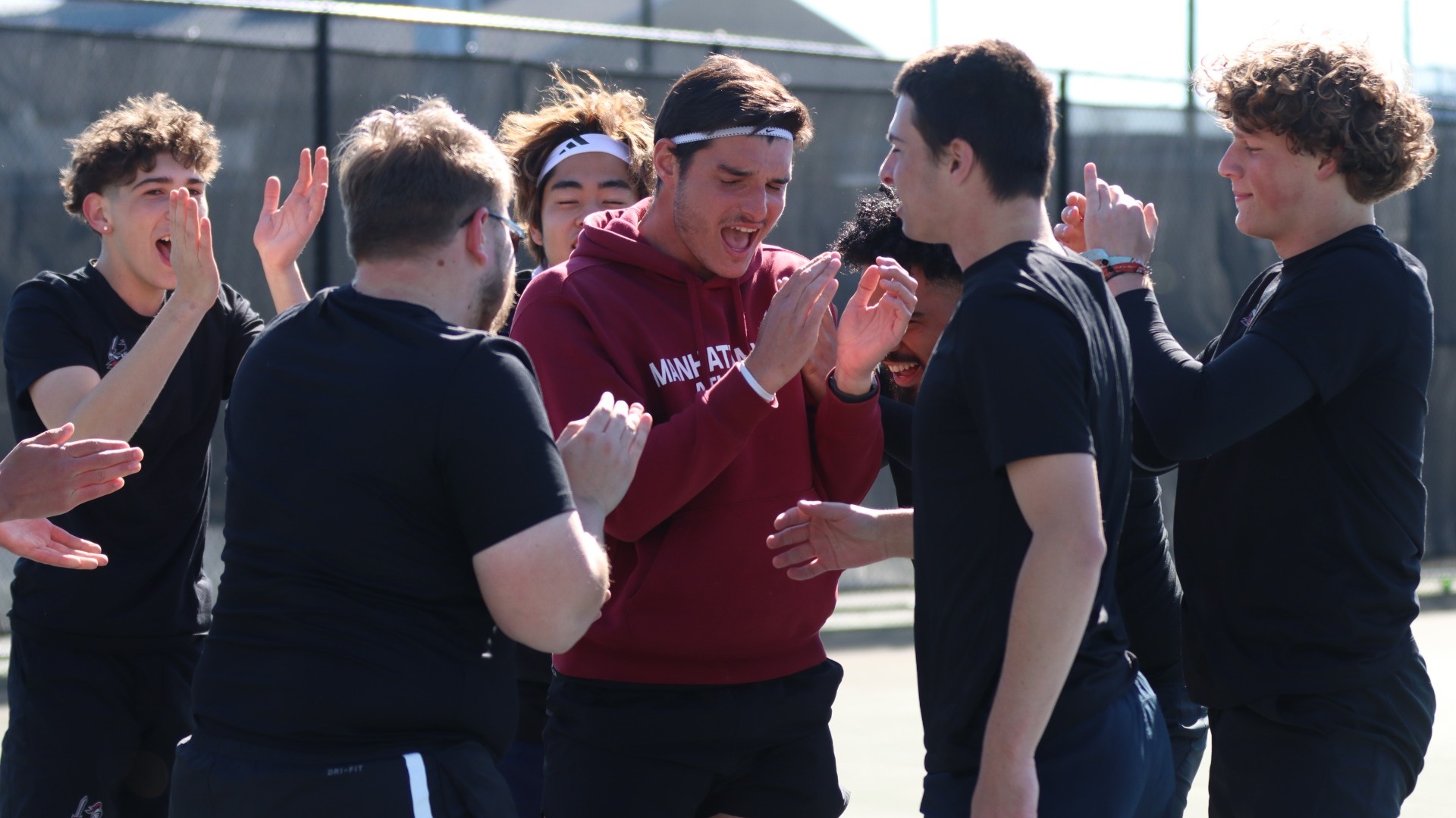 Men's Tennis Prematch Huddle