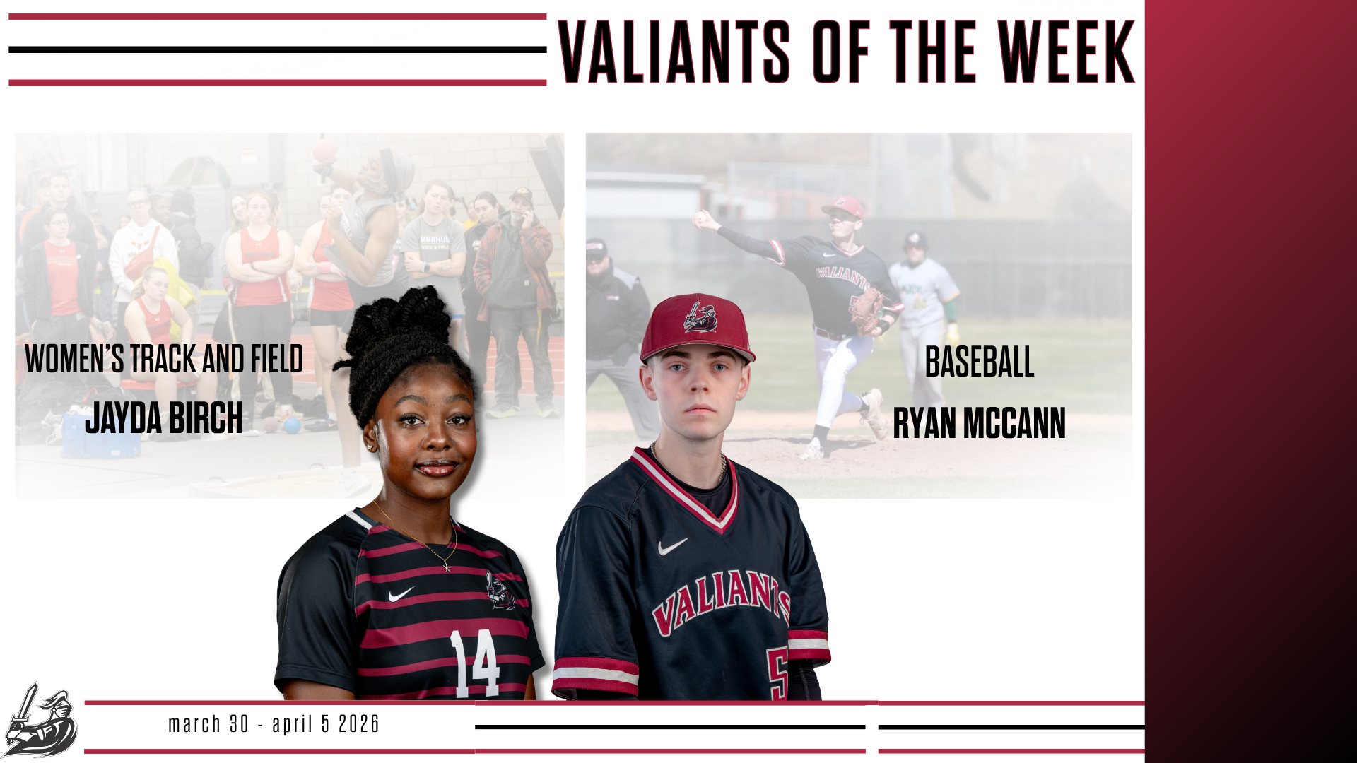 ryan mccann and jayda birch valiant of the week