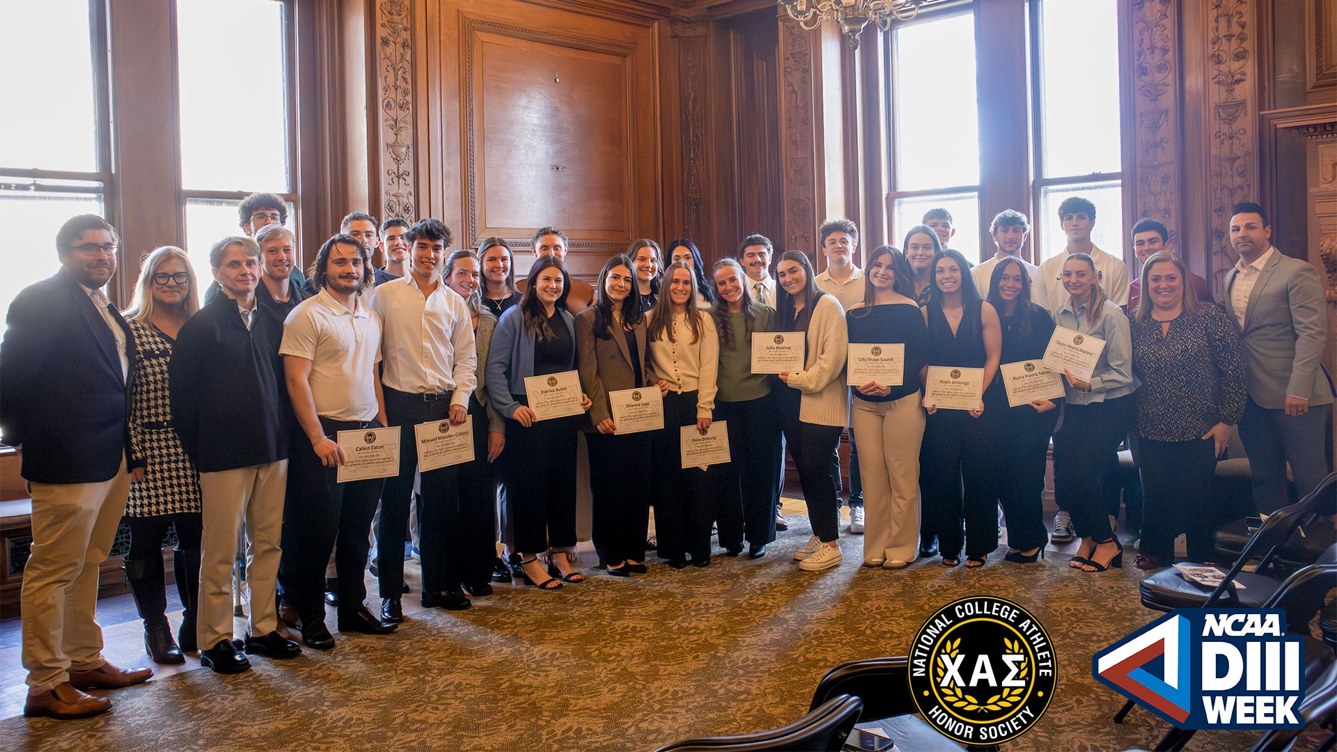 Chi Alpha Sigma Class of 2026 Induction Ceremony Group Photo