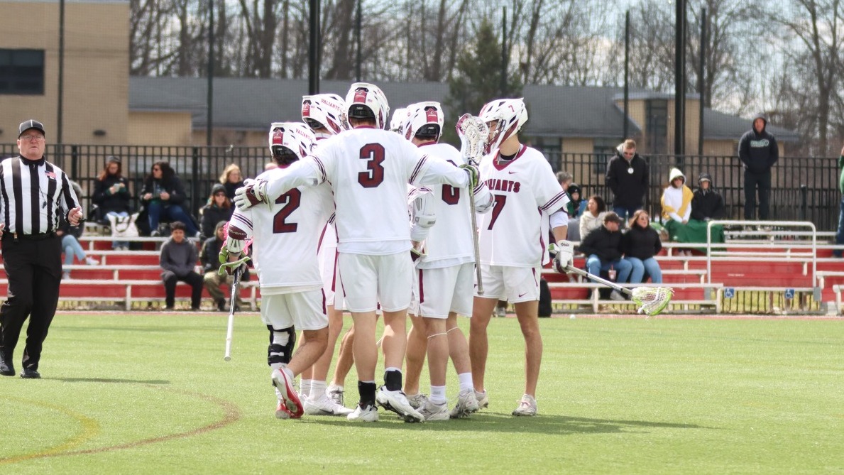 men's lacrosse team celebration after goal