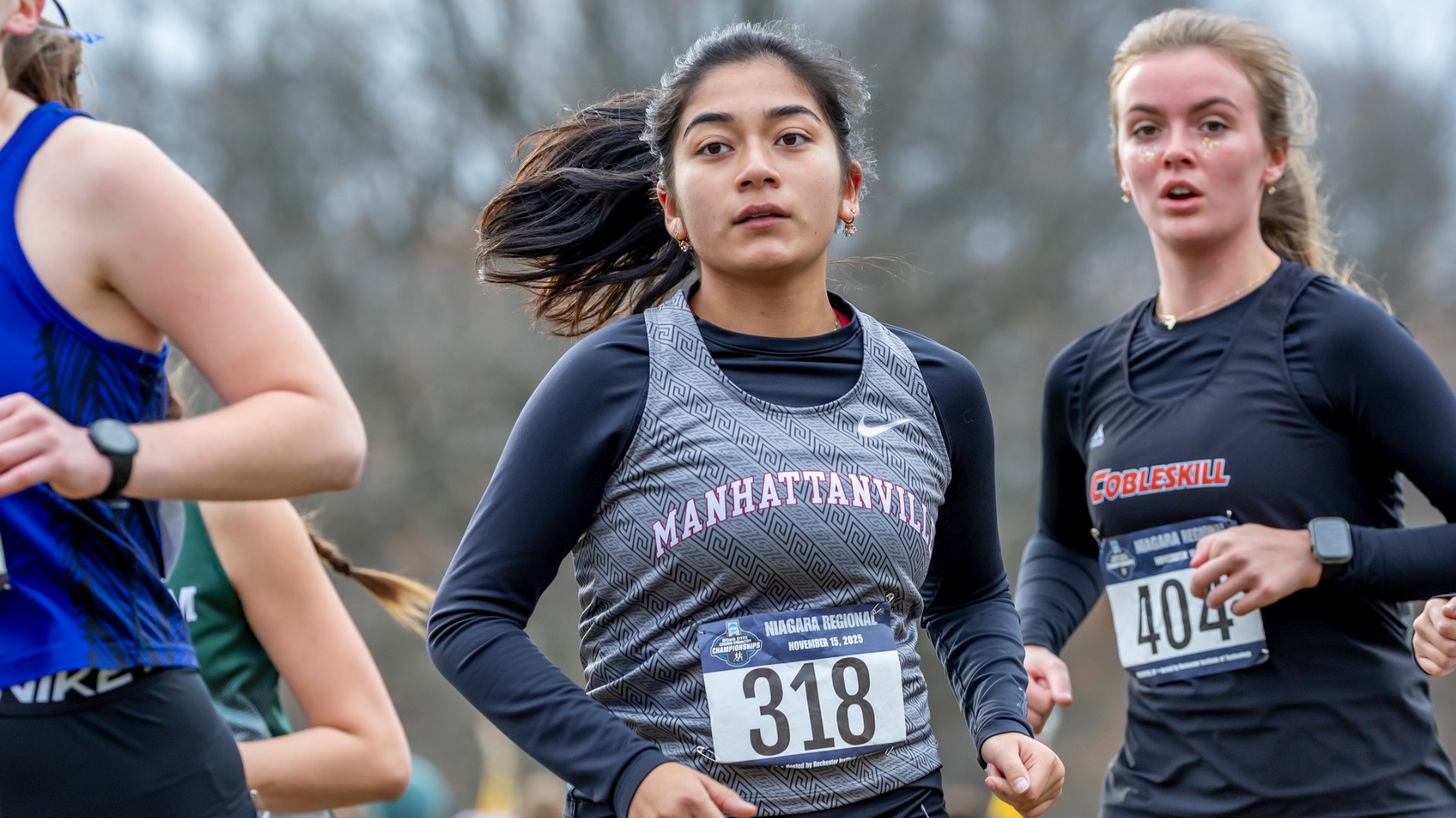 Sam Delgado runs at the 2025 XC Regionals