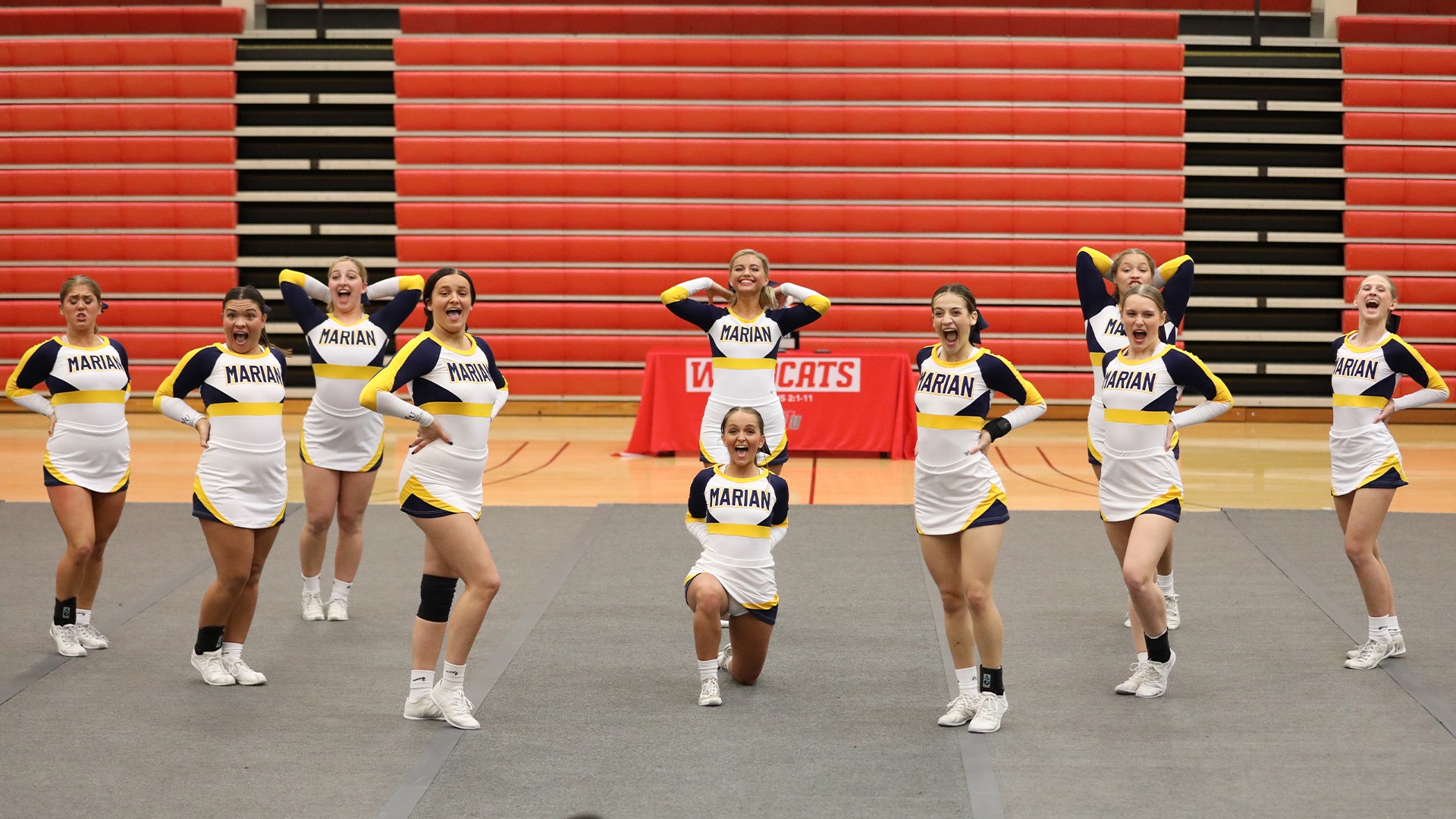 Marian Cheer Places Second at Crossroads League Championships Marian
