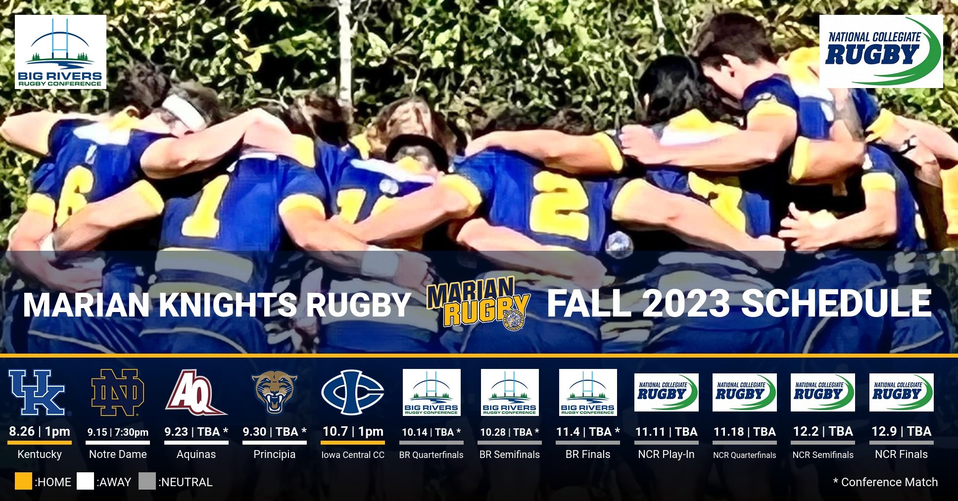Marian Rugby Announces 2023 Fall 15 s Schedule Marian University Ind 