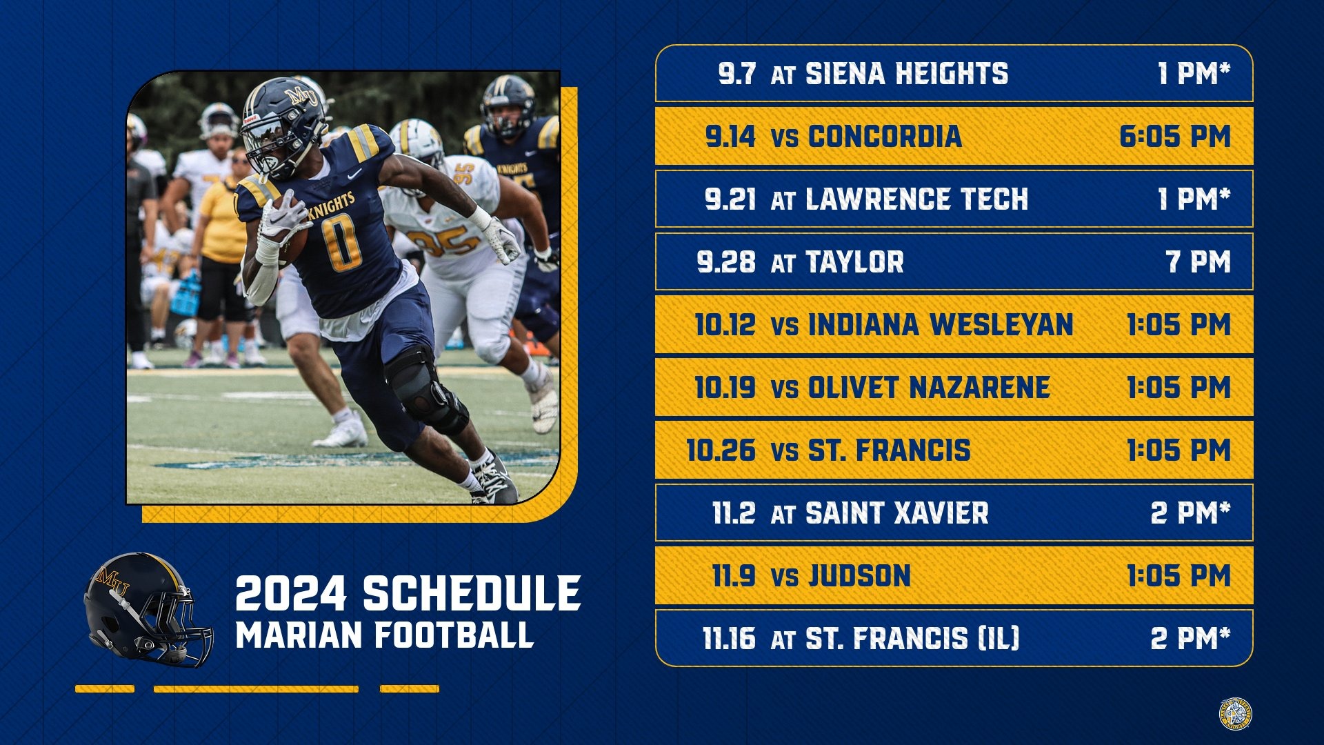 Marian Football Announces 2024 Signing Class on National Signing Day