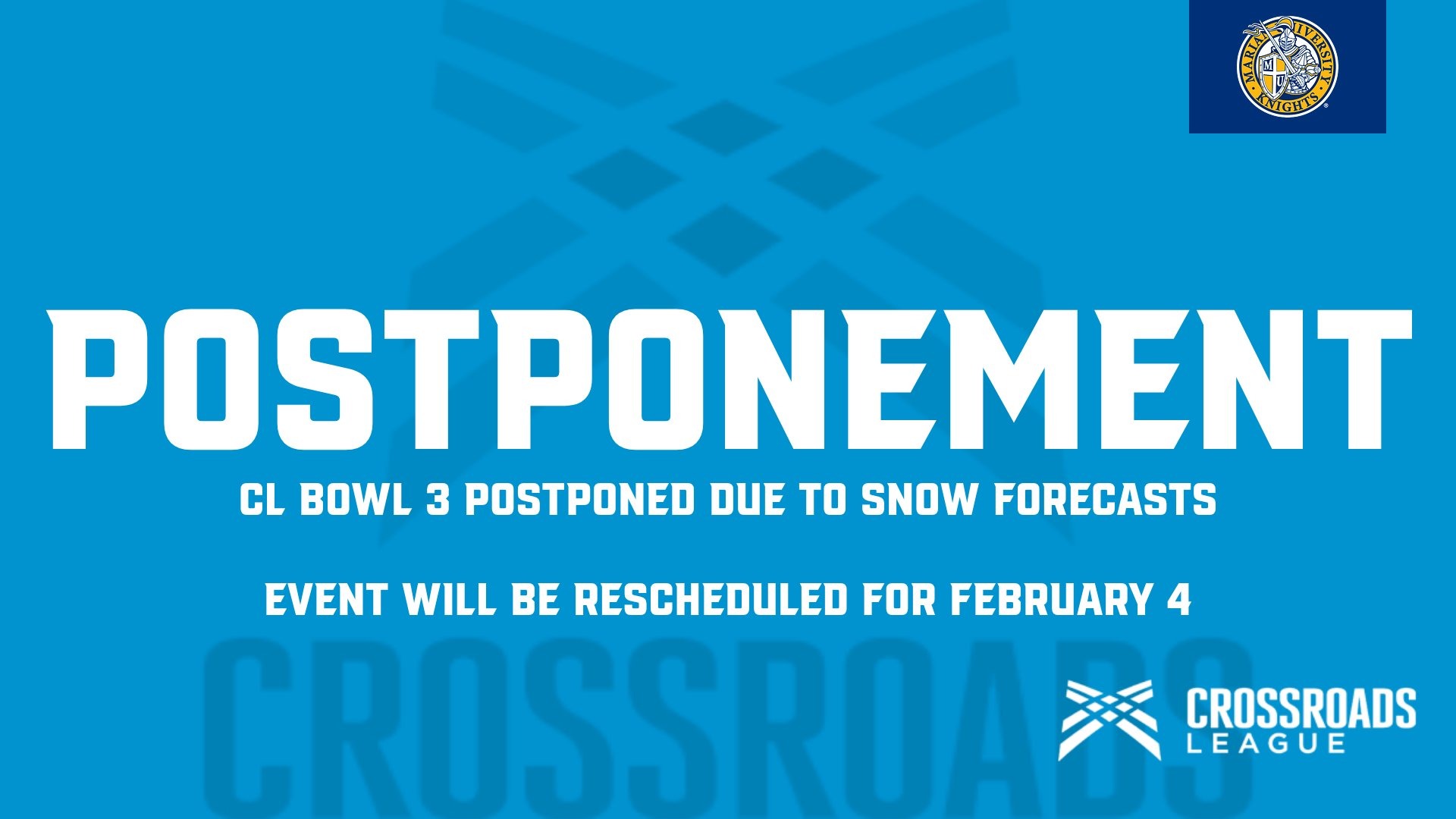 CL Bowl Postponement