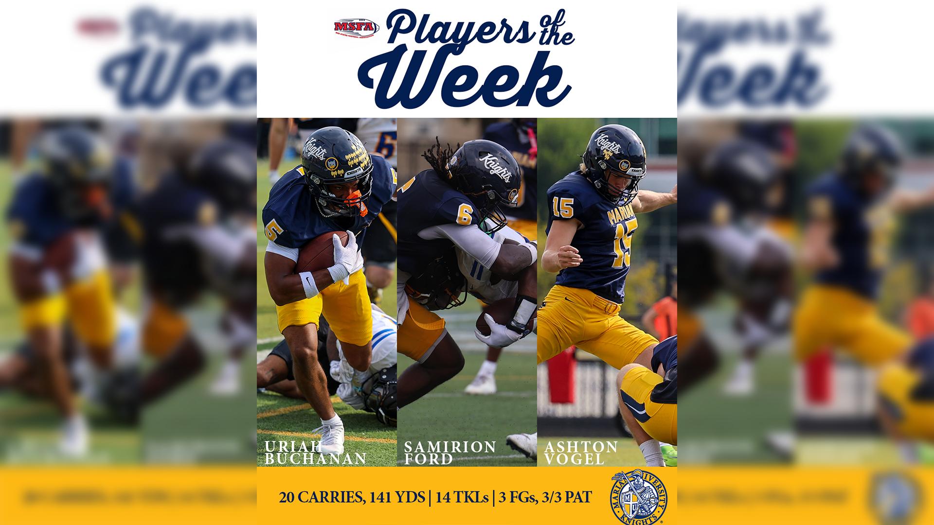 msfa players of the week 10.12