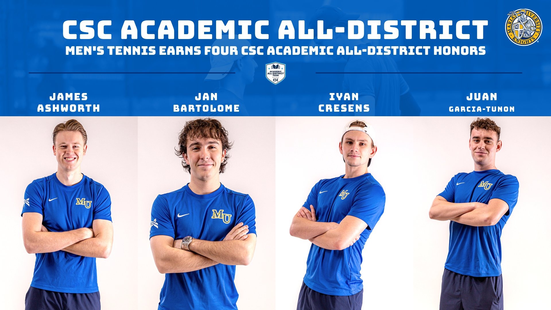 Men's Tennis 2026 CSC All-District