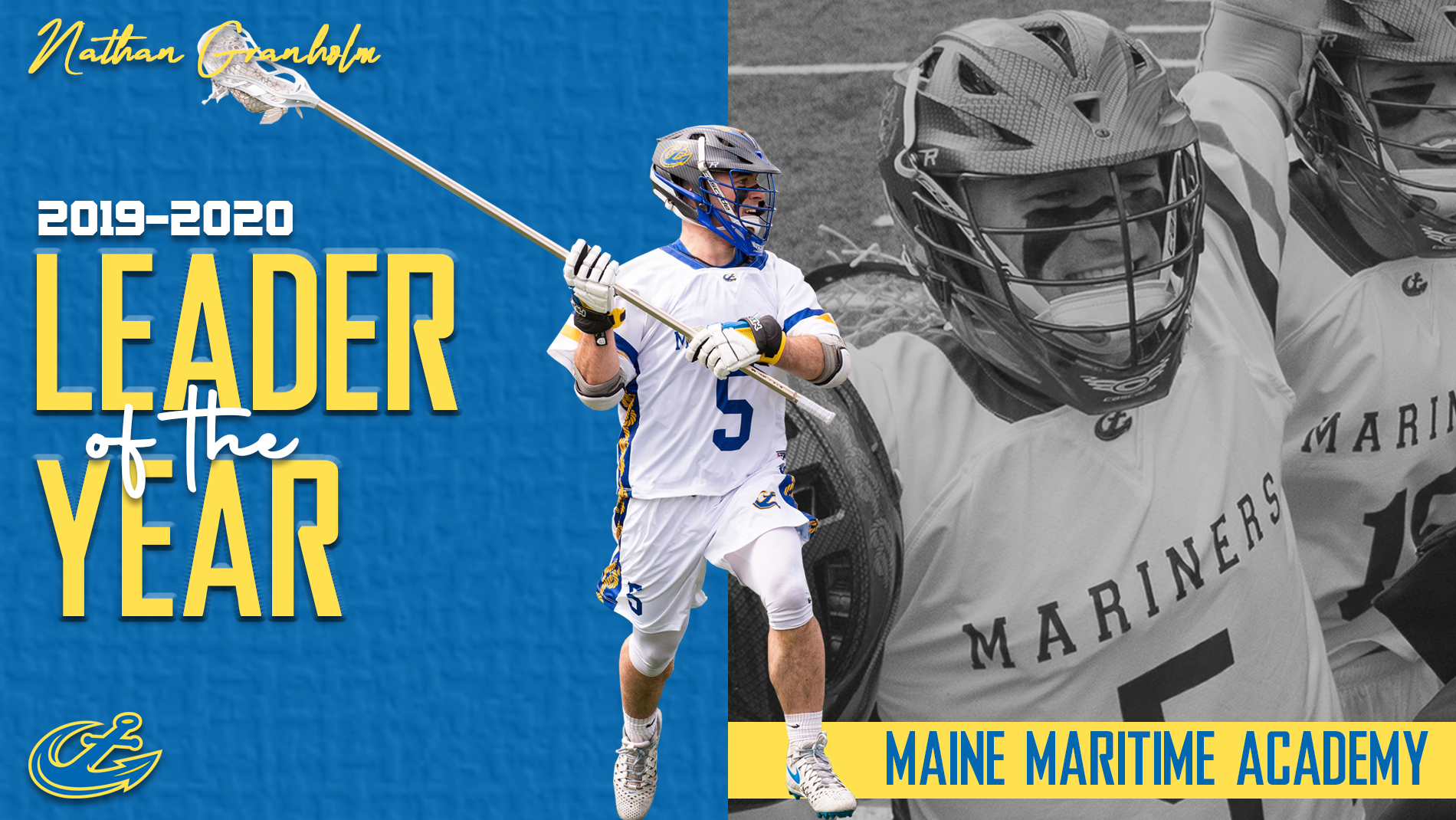 Lacrosse's Nathan Granholm Named Male Leader of the Year Maine