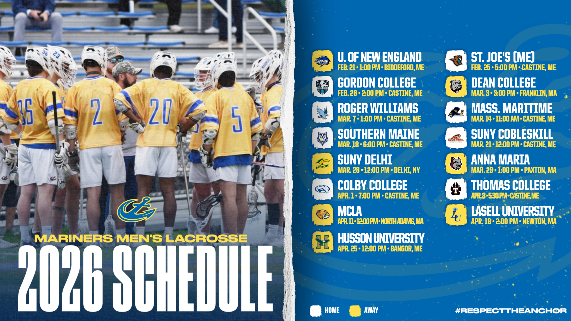 Men's Lacrosse 2026 Schedule