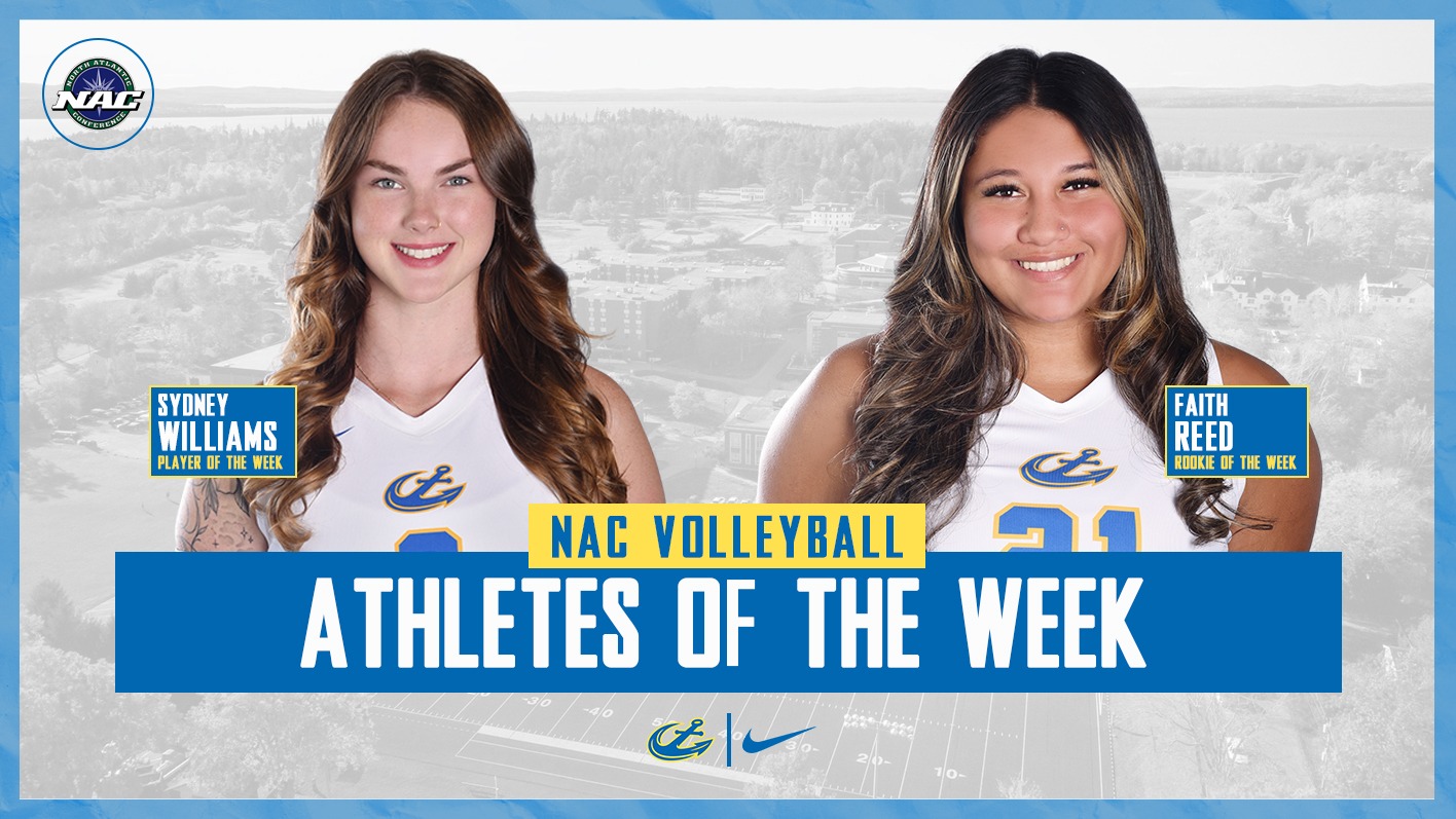 Sydney Williams, Faith Reed NAC Volleyball Weekly Awards Graphic 101326