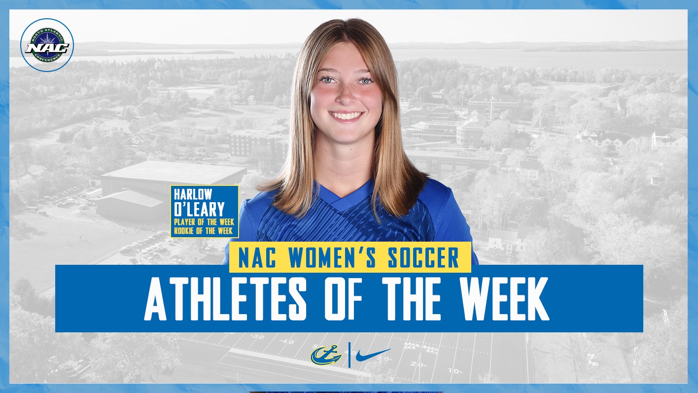 Harlow O'Leary NAC women's soccer player, rookie of the week graphic 102626