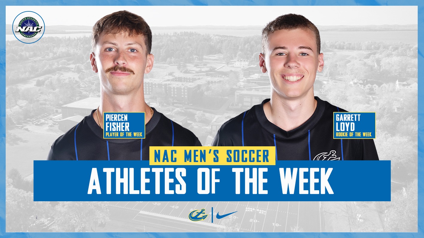 Piercen Fisher, Garrett Loyd NAC Men's Soccer Weekly Awards Graphic