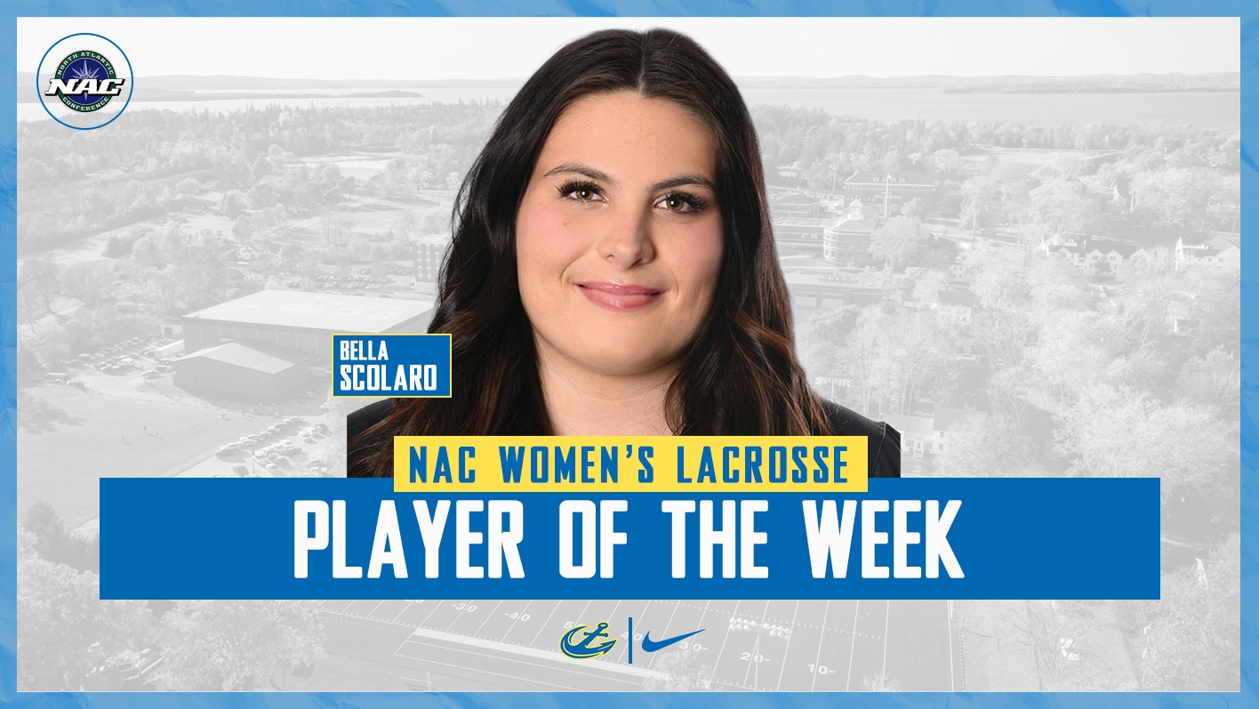 Scolaro NAC women's lacrosse player of the week graphic