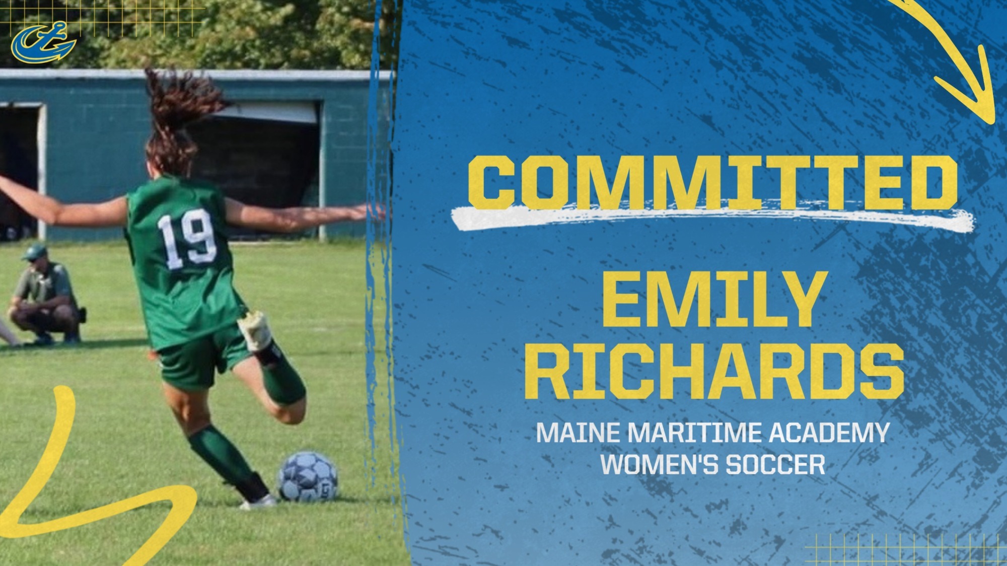 Emily Richards Women's Soccer Commitment Graphic