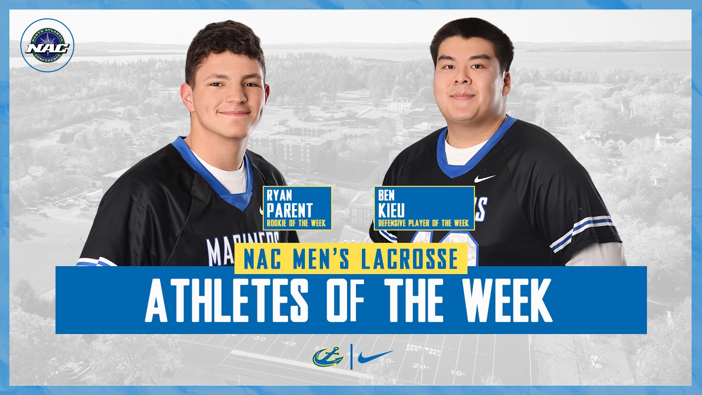 Ryan Parent, Ben Kieu NAC Men's Lacrosse Athletes of the Week Graphic