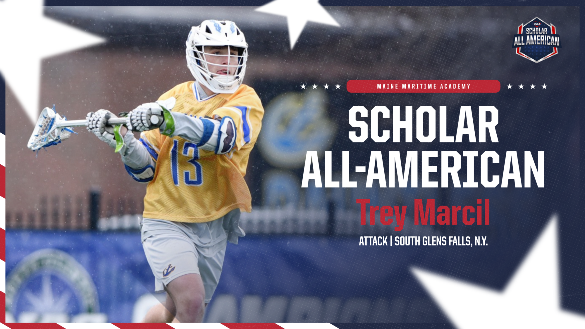 Trey Marcil USILA Scholar All-American Graphic