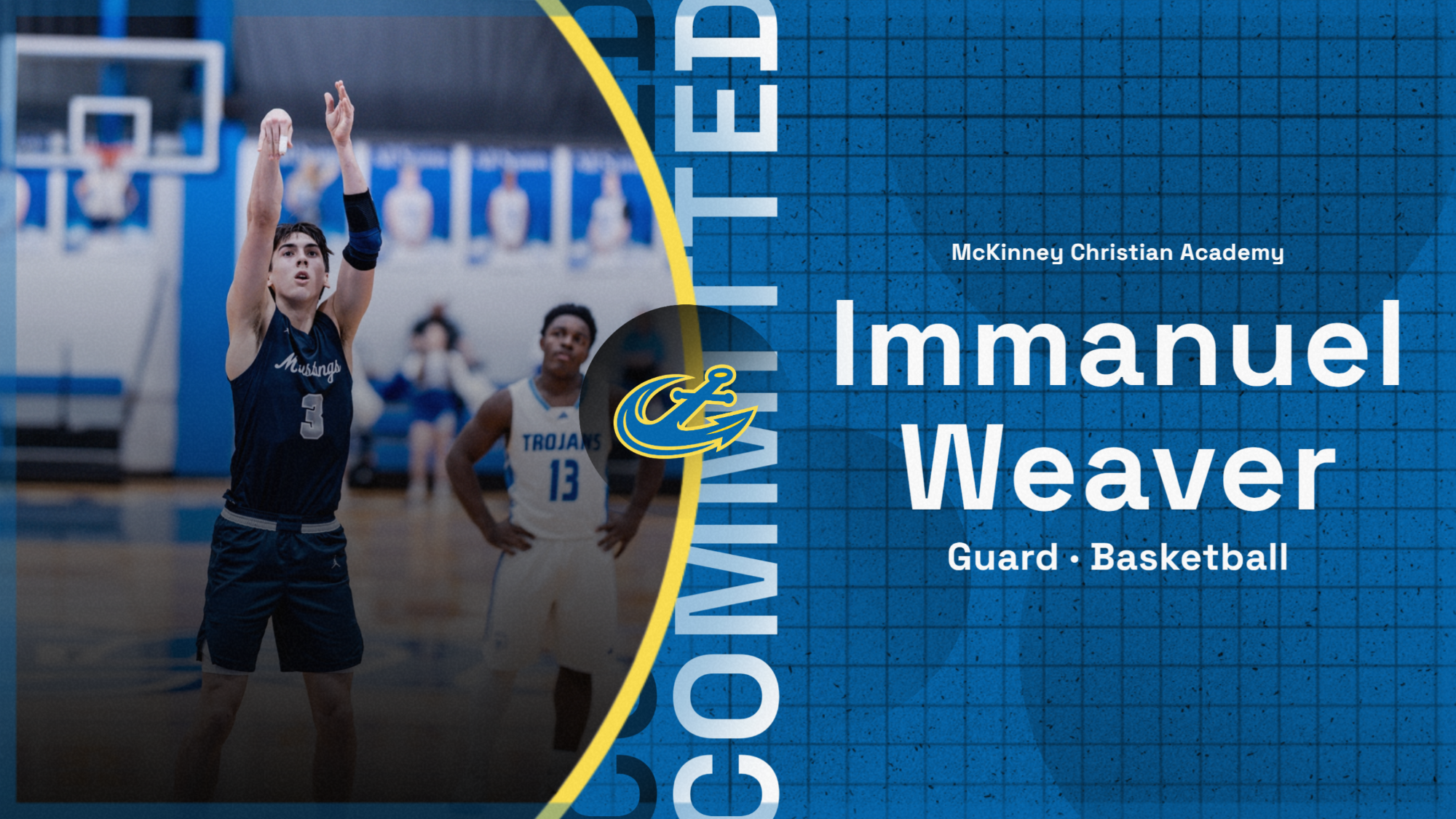 Immanuel Weaver Men's Basketball Commitment Graphic
