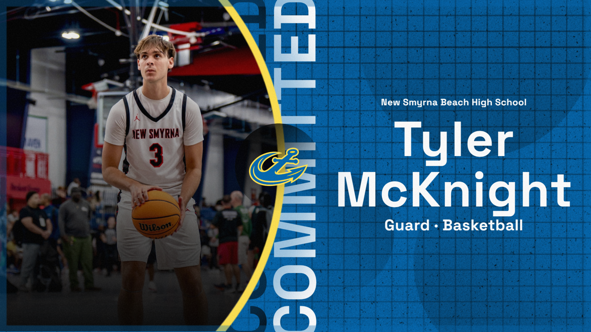 Tyler McKnight Men's Basketball Commitment Graphic
