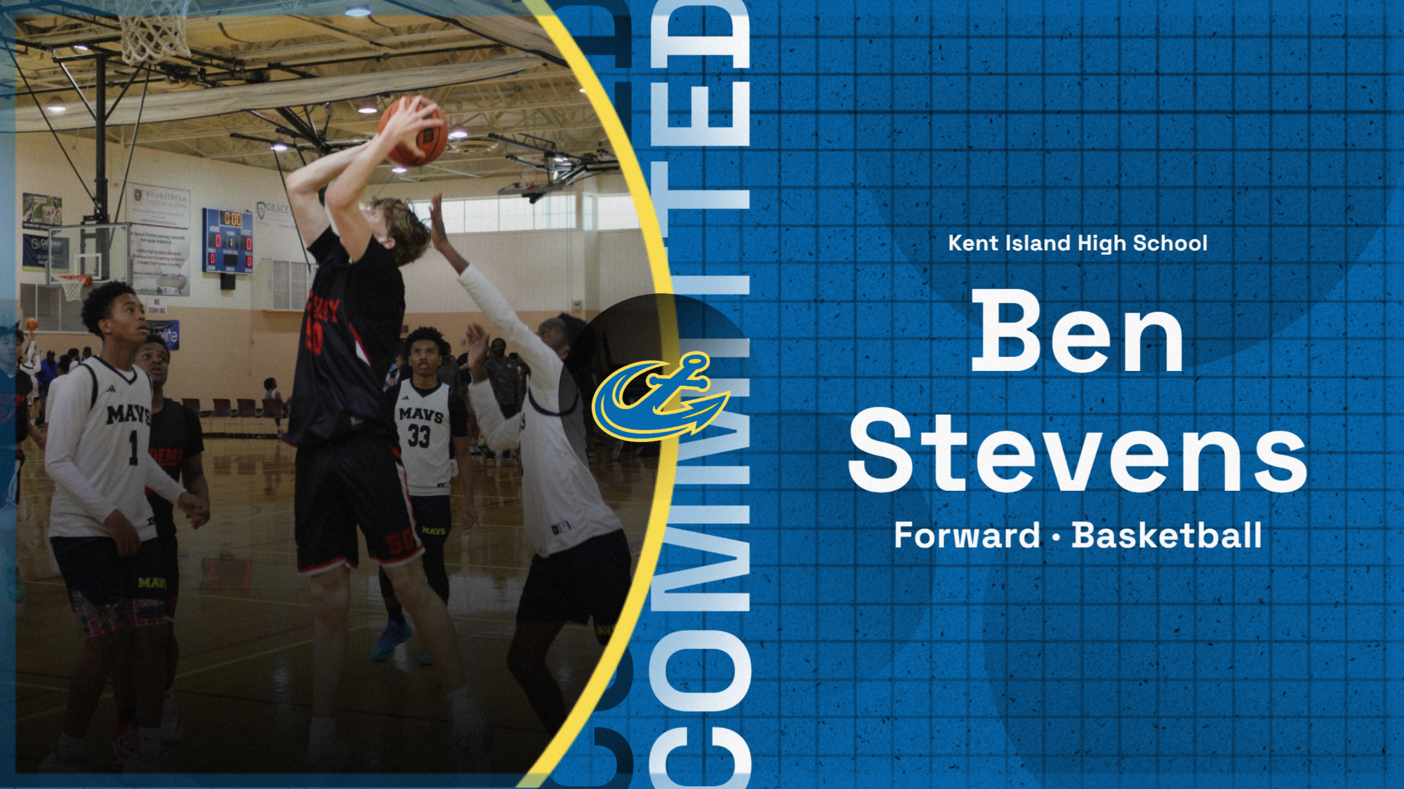 Ben Stevens Men's Basketball Commitment Graphic
