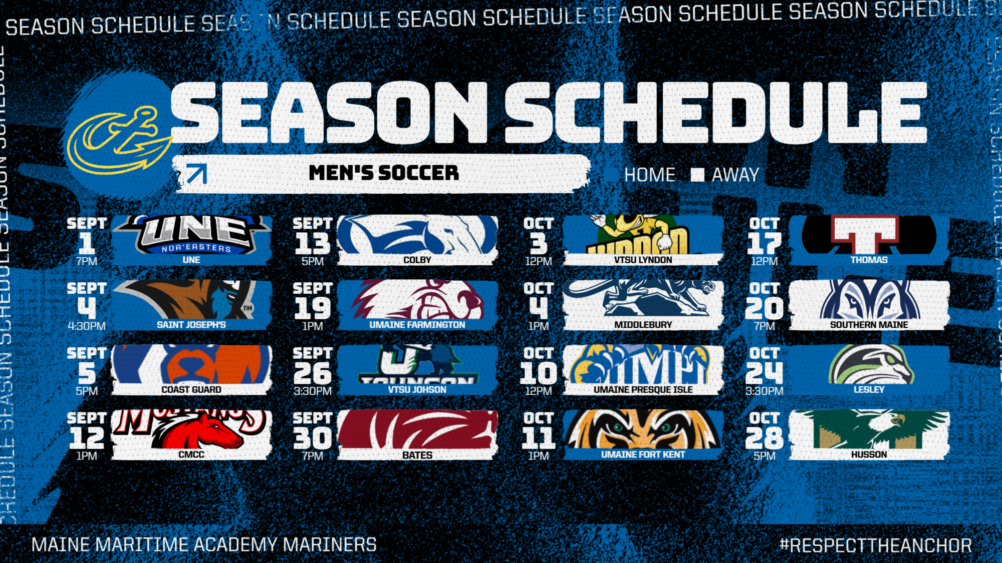 Men's Soccer Schedule Release Graphic