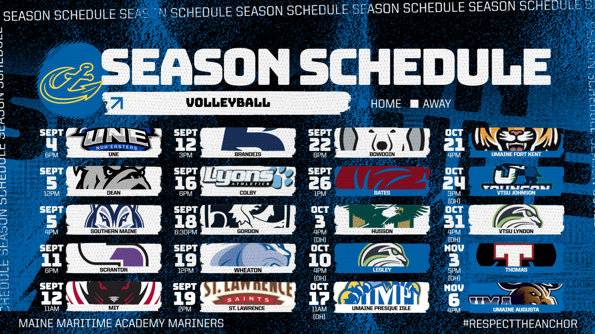 Volleyball Schedule Release Graphic
