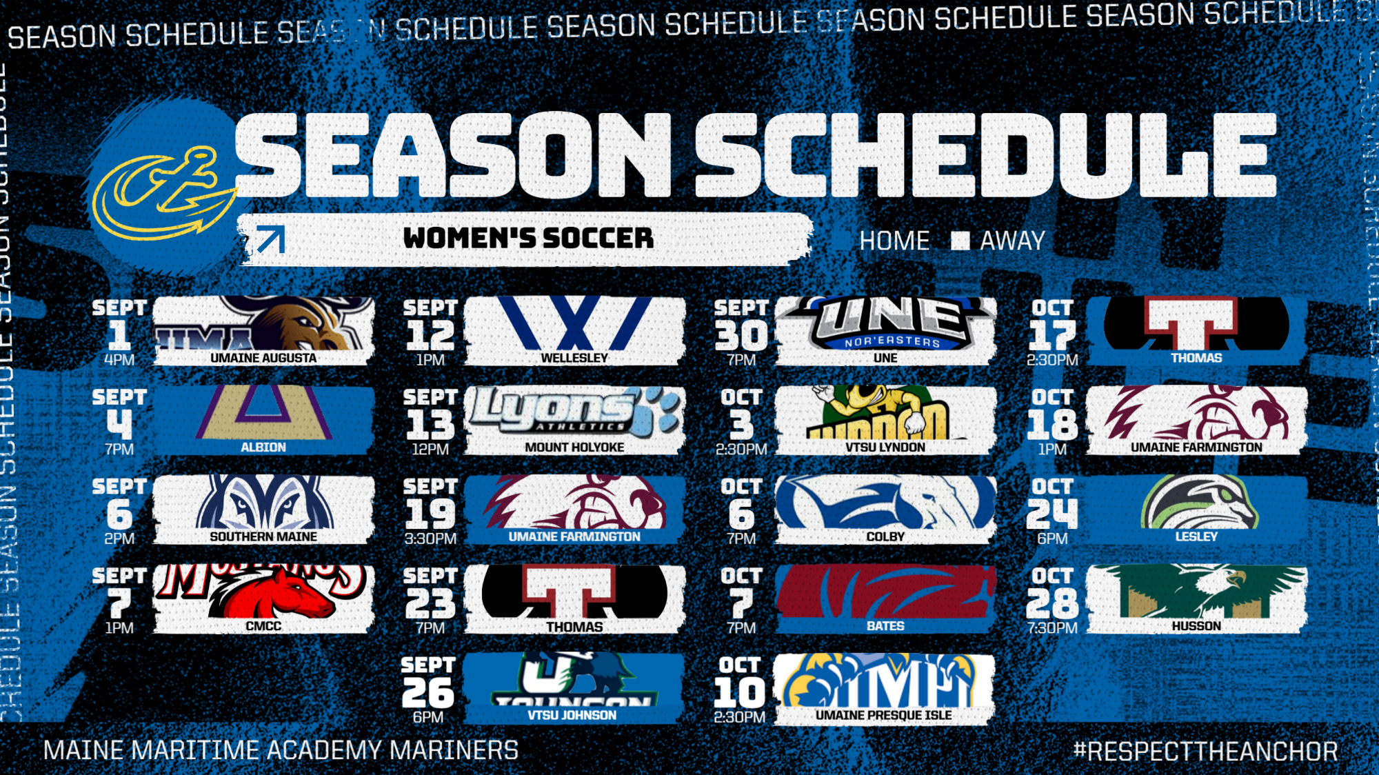 Women's Soccer Schedule Release Graphic