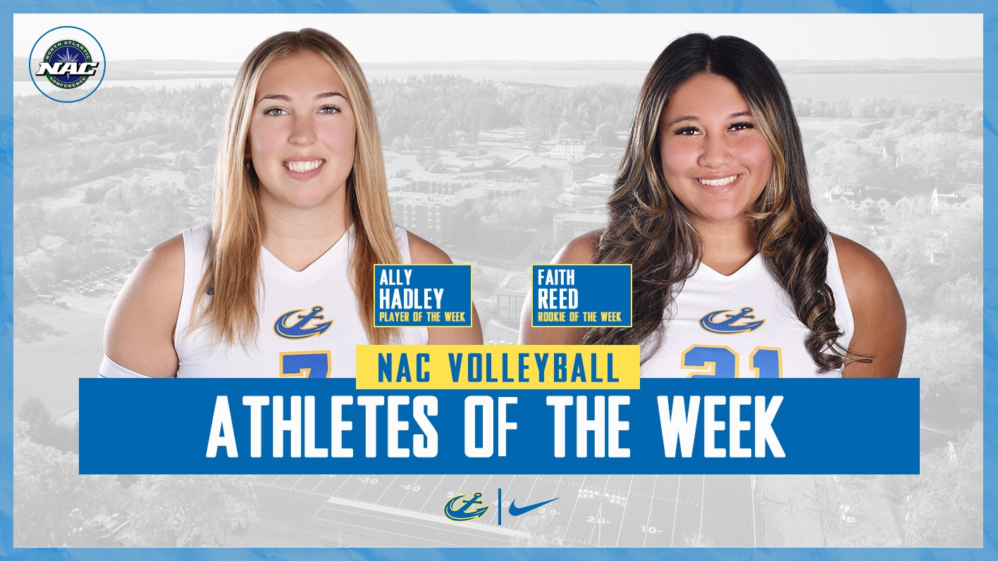 Ally Hadley, Faith Reed North Atlantic Conference Volleyball Weekly Awards Graphic 091426