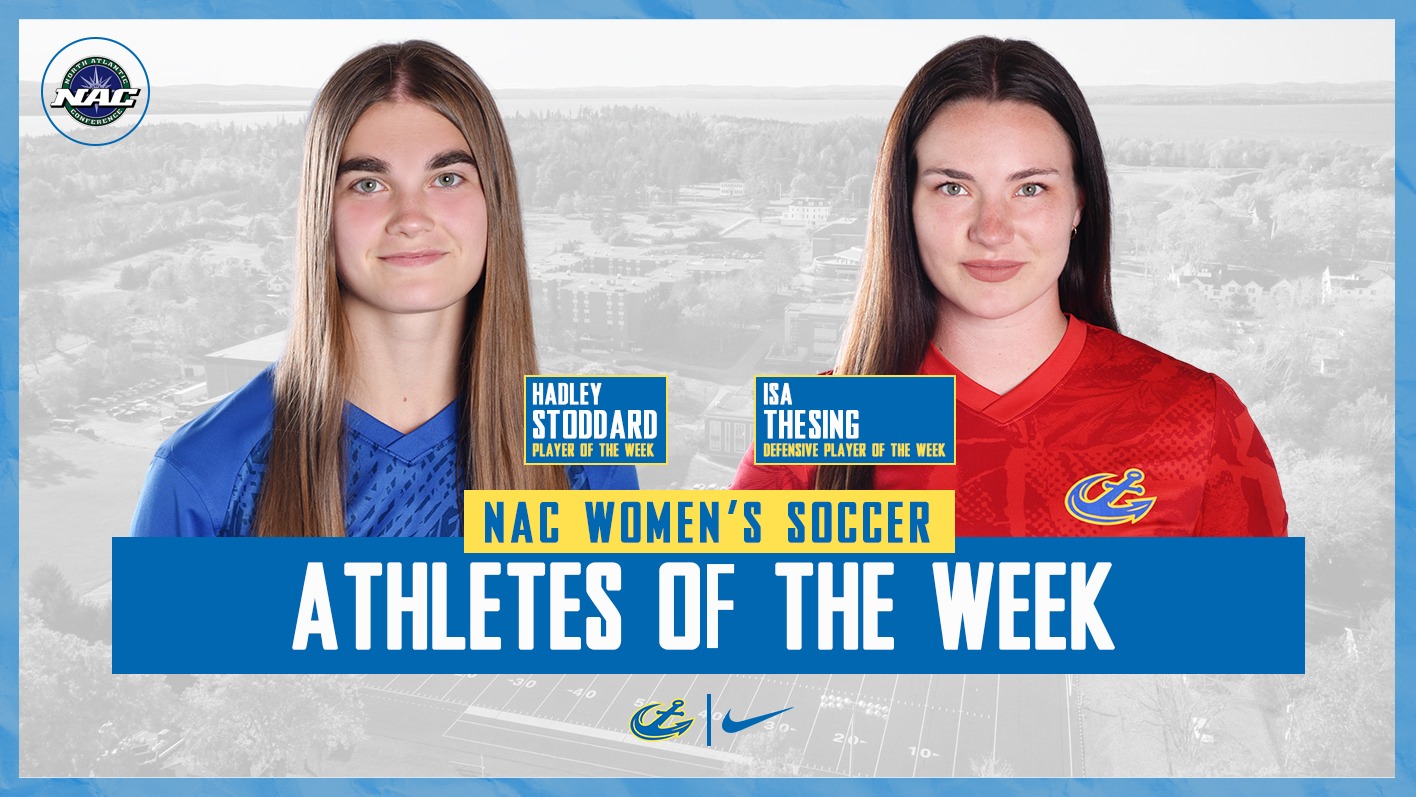 Hadley Stoddard, Isa Thesing NAC Women's Soccer Weekly Awards Graphic 092126